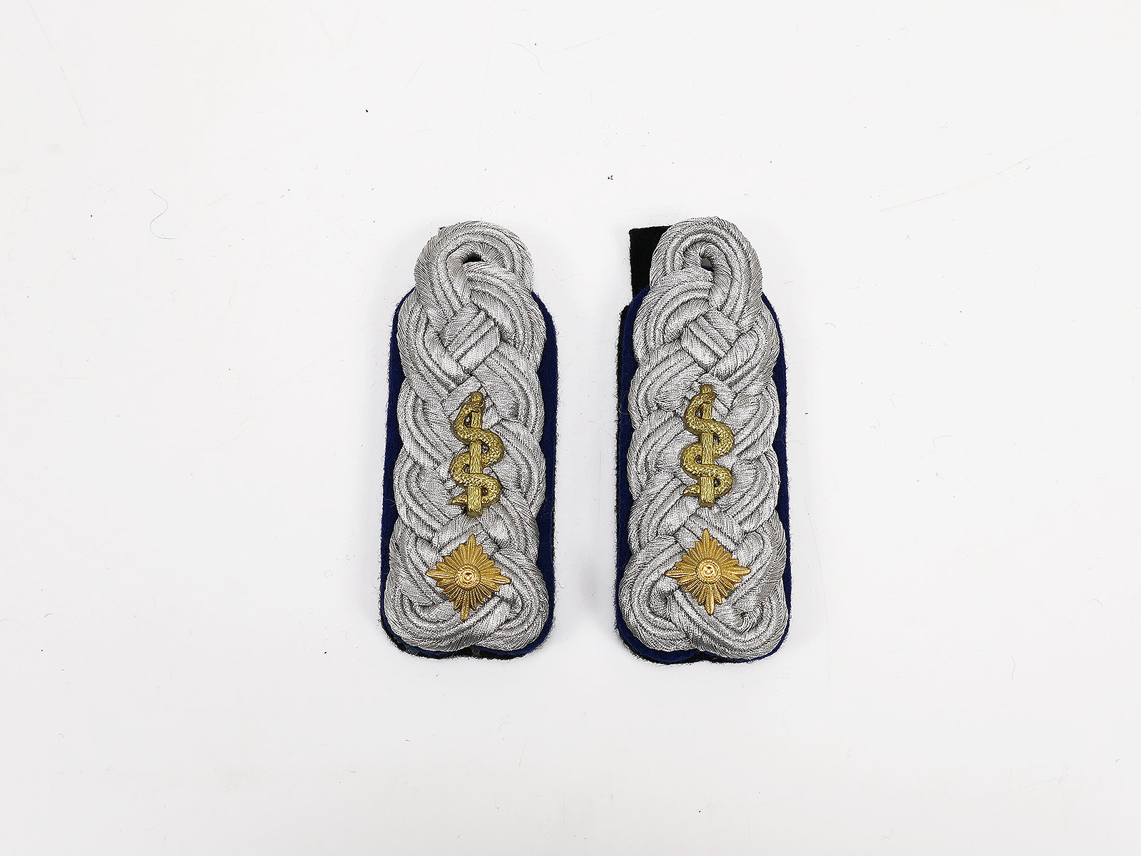 Einzelpaar - Schulterklappen Waffen SS Oberst Sanitätsdienst Arzt Obersturmführer