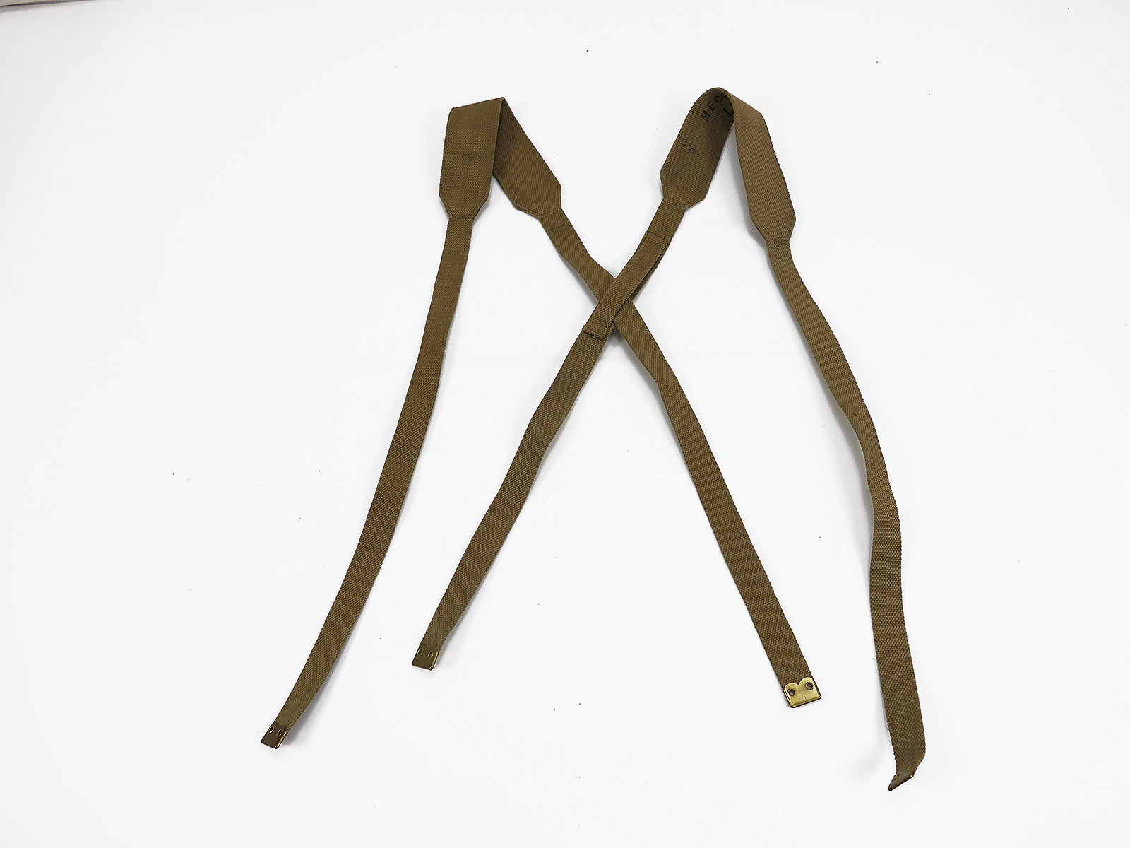 #C British Army WW2 Original 1937 Webbing Shoulder Cross Straps / Suspenders LONG