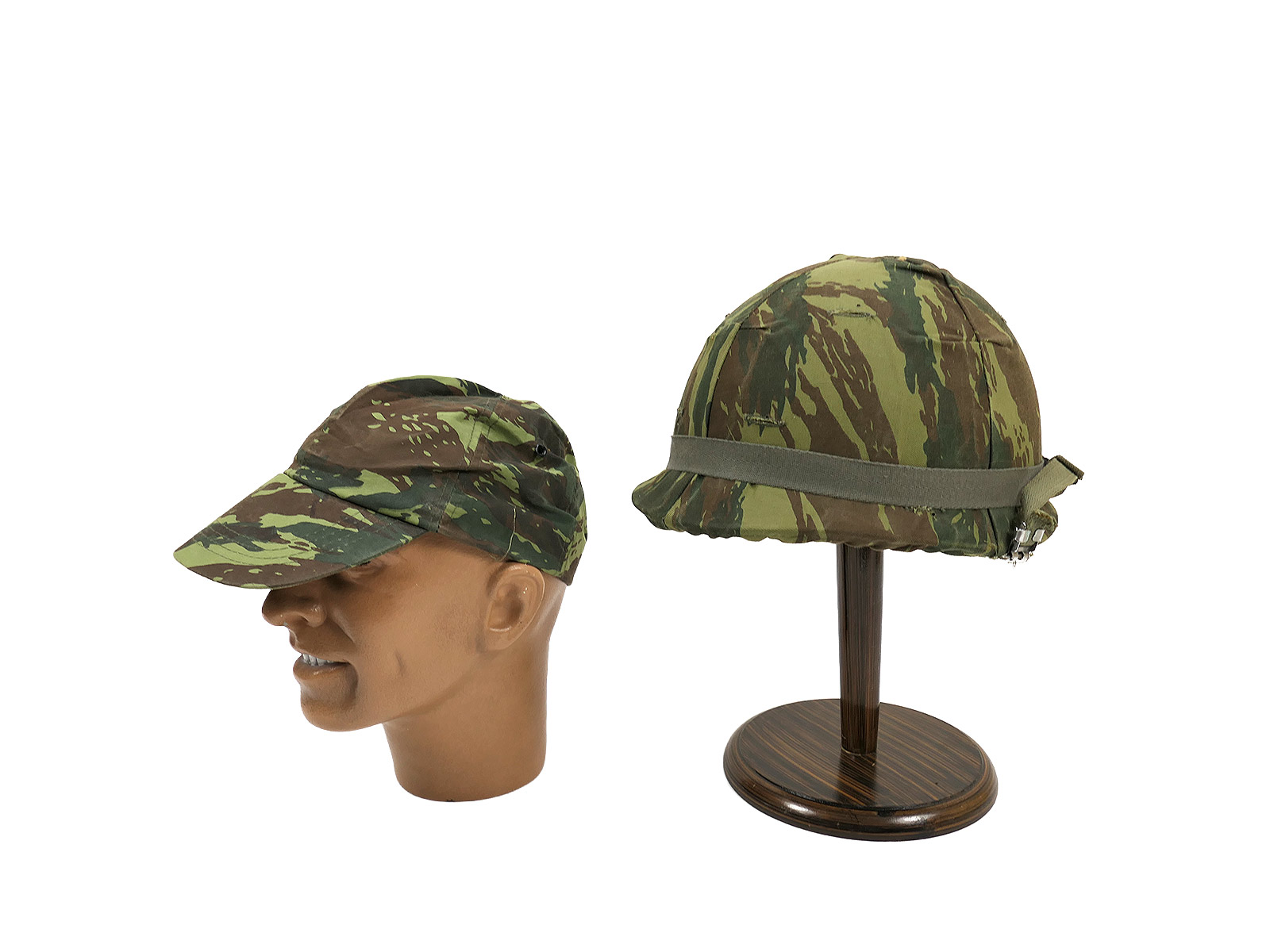 Greek / French ARMY M1 Paratrooper Stahlhelm / Liner  mit LIZARD Helmbezug und Cap