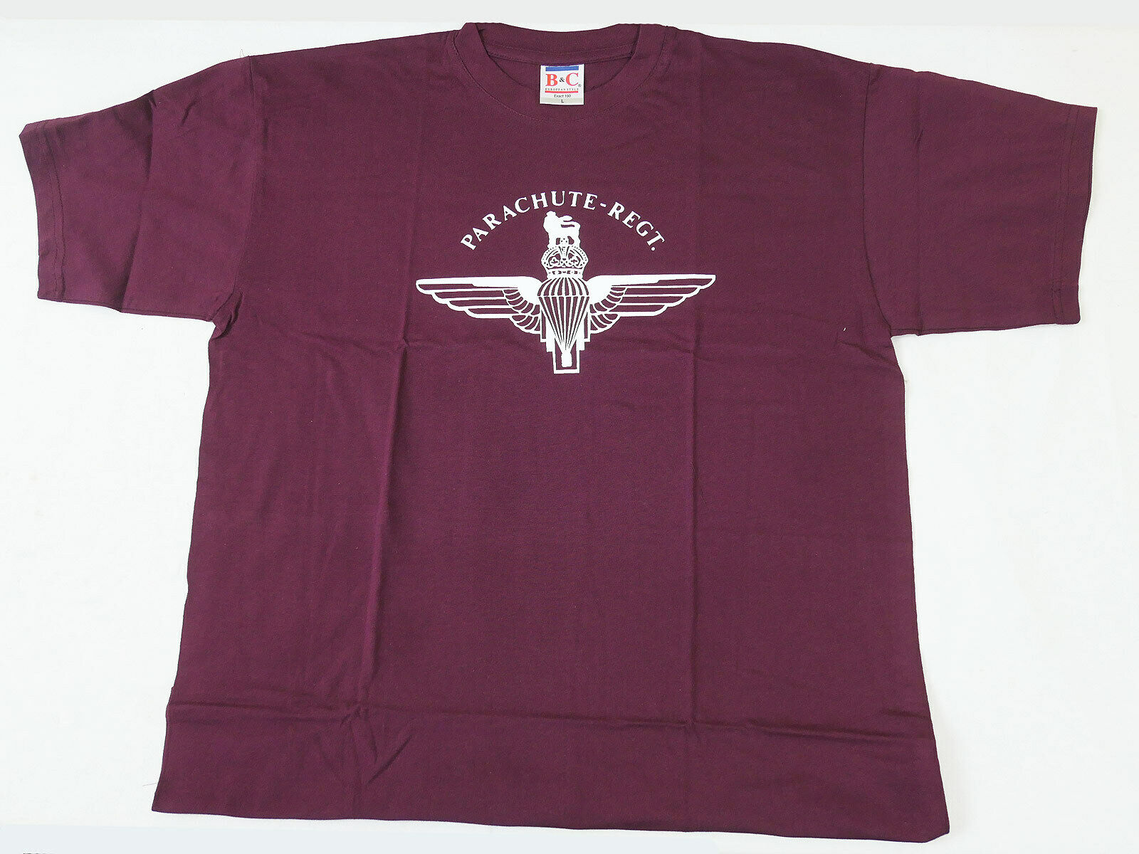s-l1600-3AyHNAikbIuVu4 T-Shirt Englisch Parachute Purpur Para British WW2 Pegasus Logo