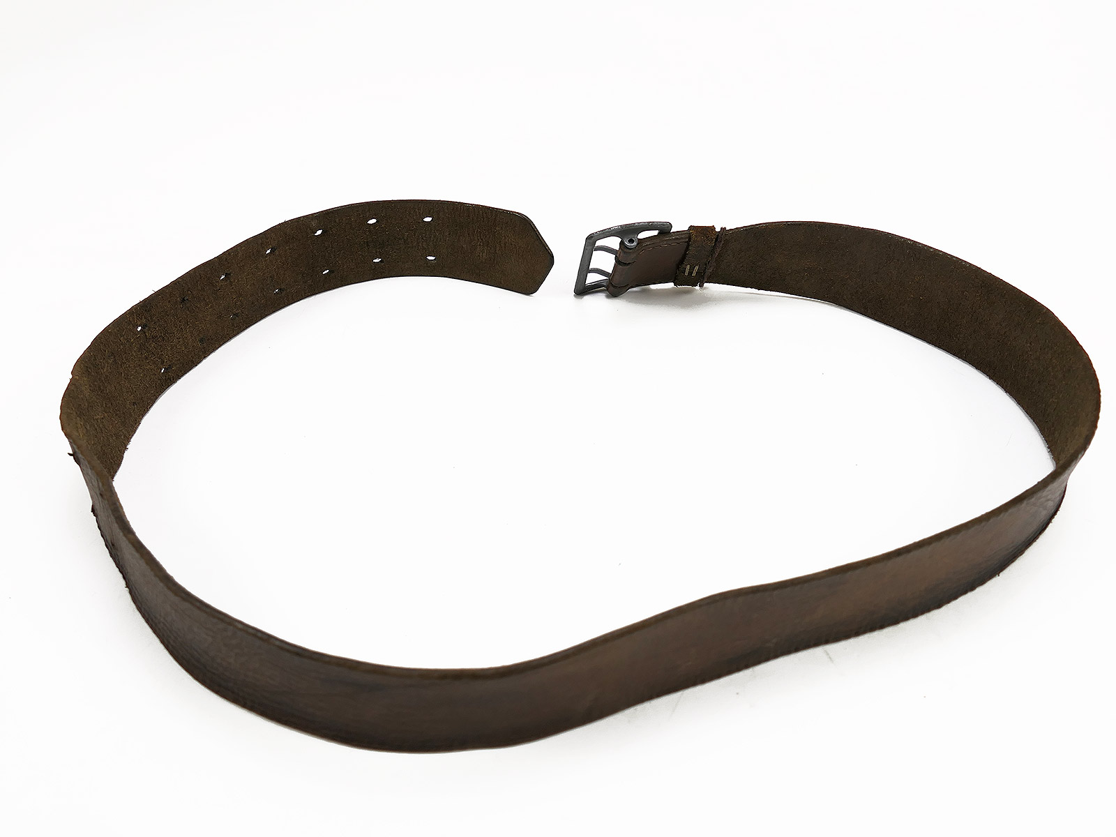 EINZELSTÜCK Vintage Assmann Zweidornkoppel Leibriemen 47mm Koppelriemen Lederkoppel 110cm