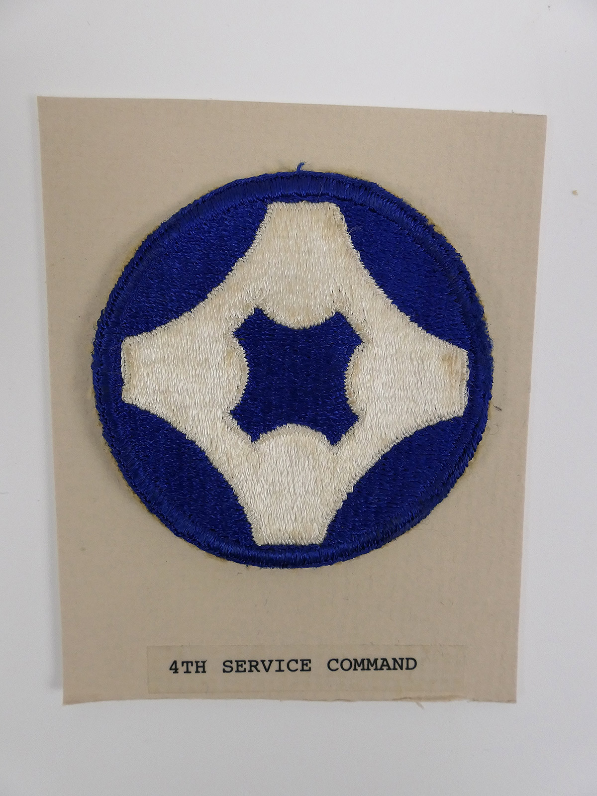 Original US ARMY WW2 Abzeichen Badge 4th Service Command Patch - U.S. Command / Special Units