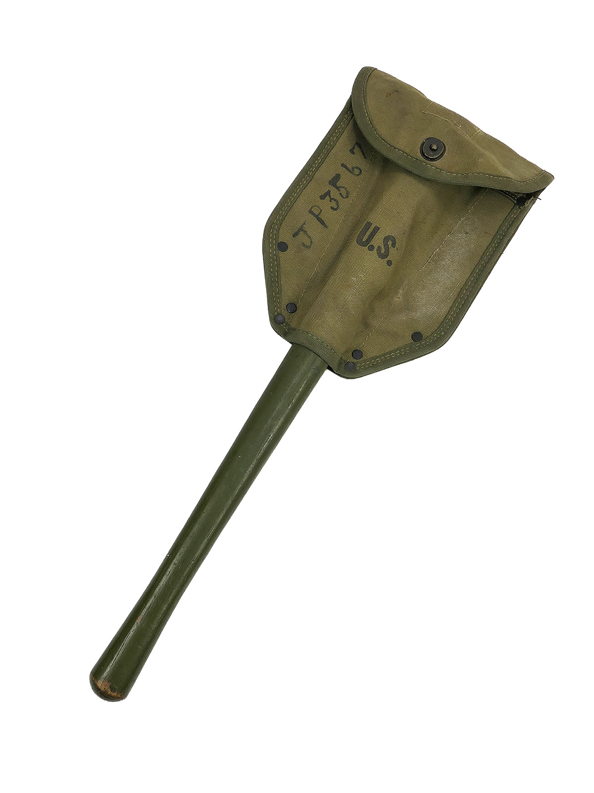 ORIGINAL US ARMY WW2 Klappspaten mit Tasche Entrenching Tool Collection BATTLE WORN