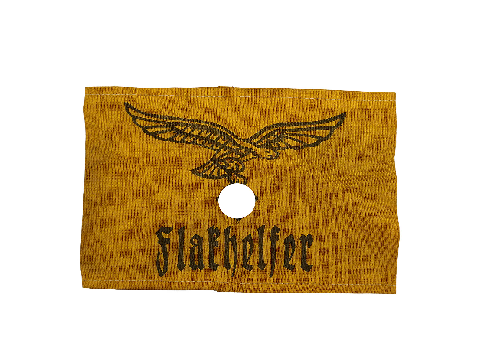 Luftwaffe Gelbe Armbinde WK2  - Flakhelfer 