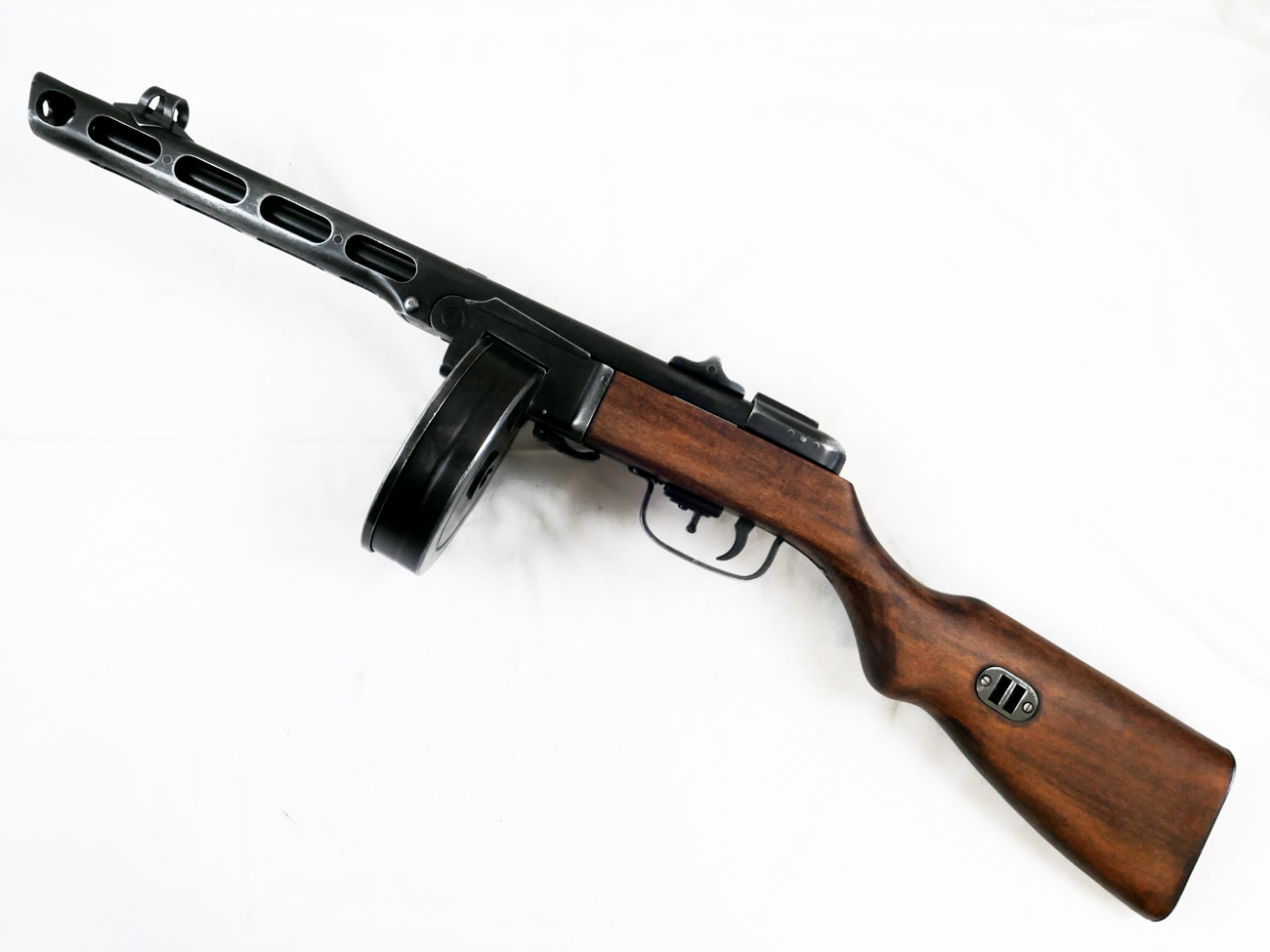 12691-01 Russische PPsH 41 Maschinenpistole mit Trommelagazin / Dekomodell antik finish