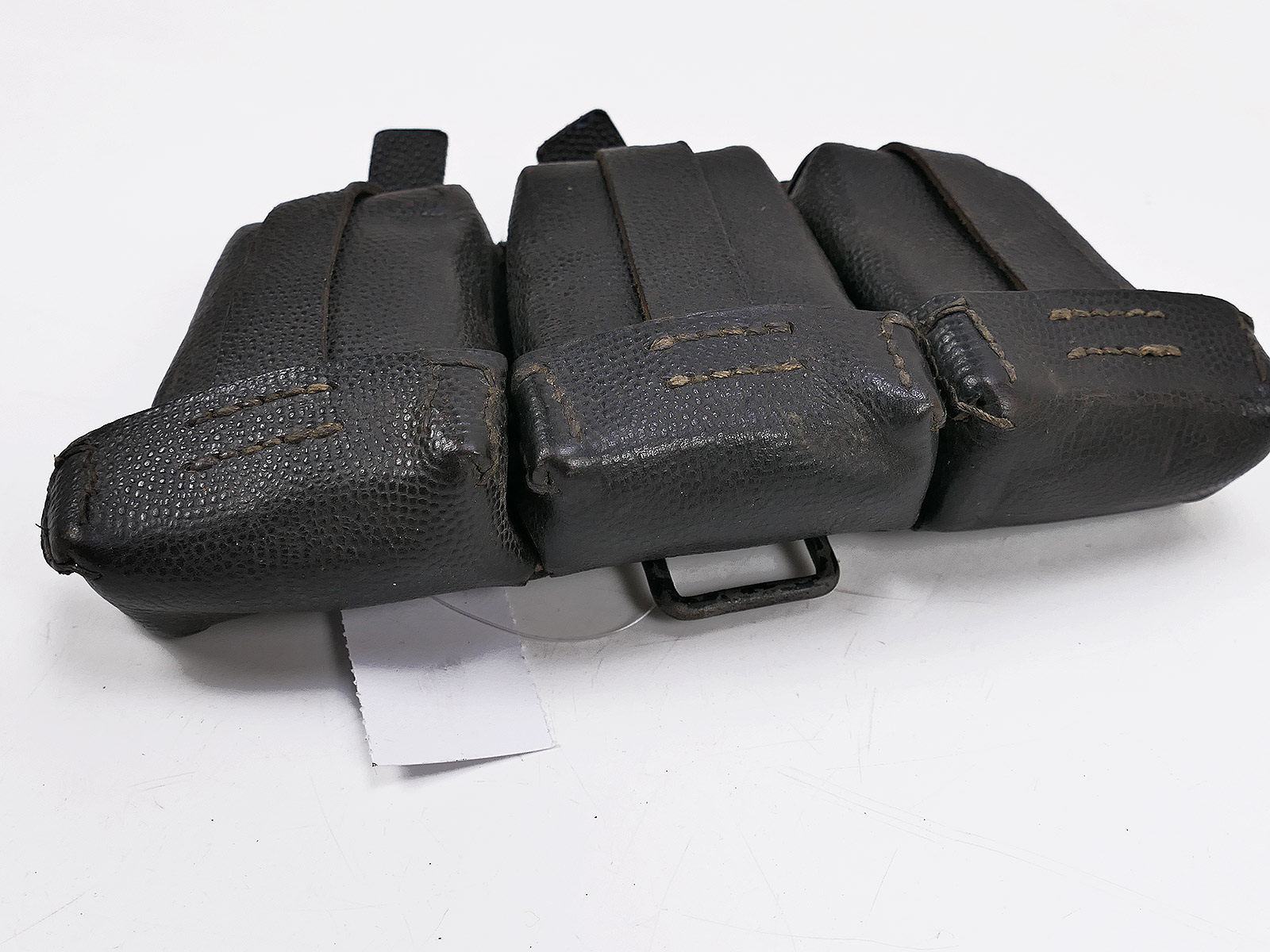 Einzelstück - Wehrmacht K98 3er Patronentasche schwarz ORIGINAL Rbnr. COLLECTION
