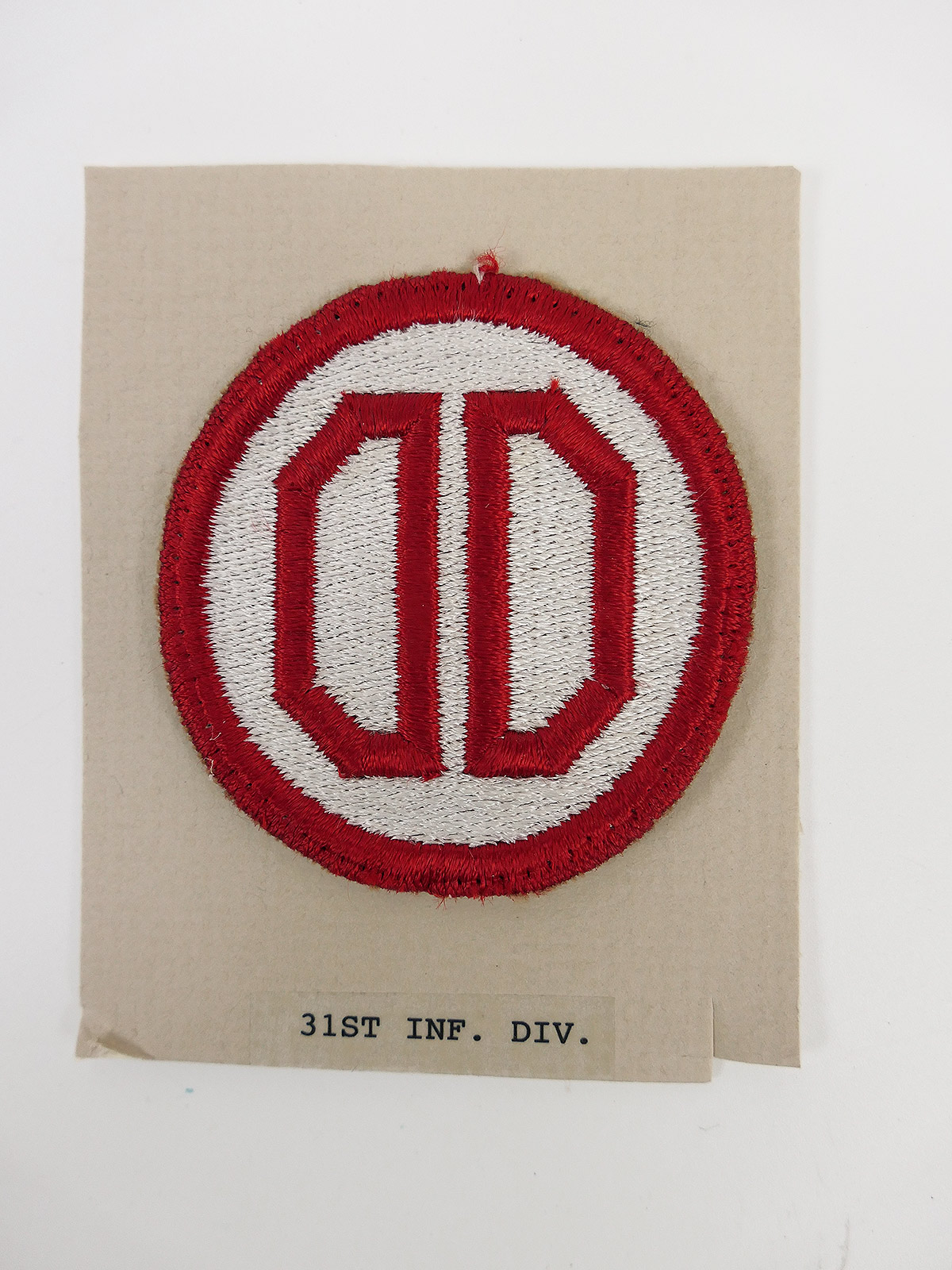 Original US ARMY WW2 Infanterie Divisionsabzeichen Patch - 31st Infantry Division Abzeichen