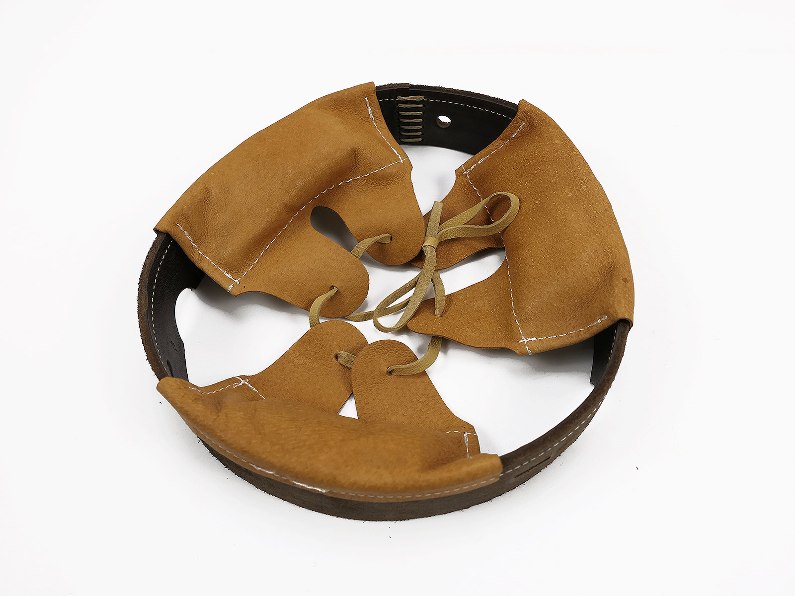 Gr.68 - M16 Stahlhelm Futter Glocke Helmfutter Leder Innenausstattung Helminnenfutter Hörnerhelm