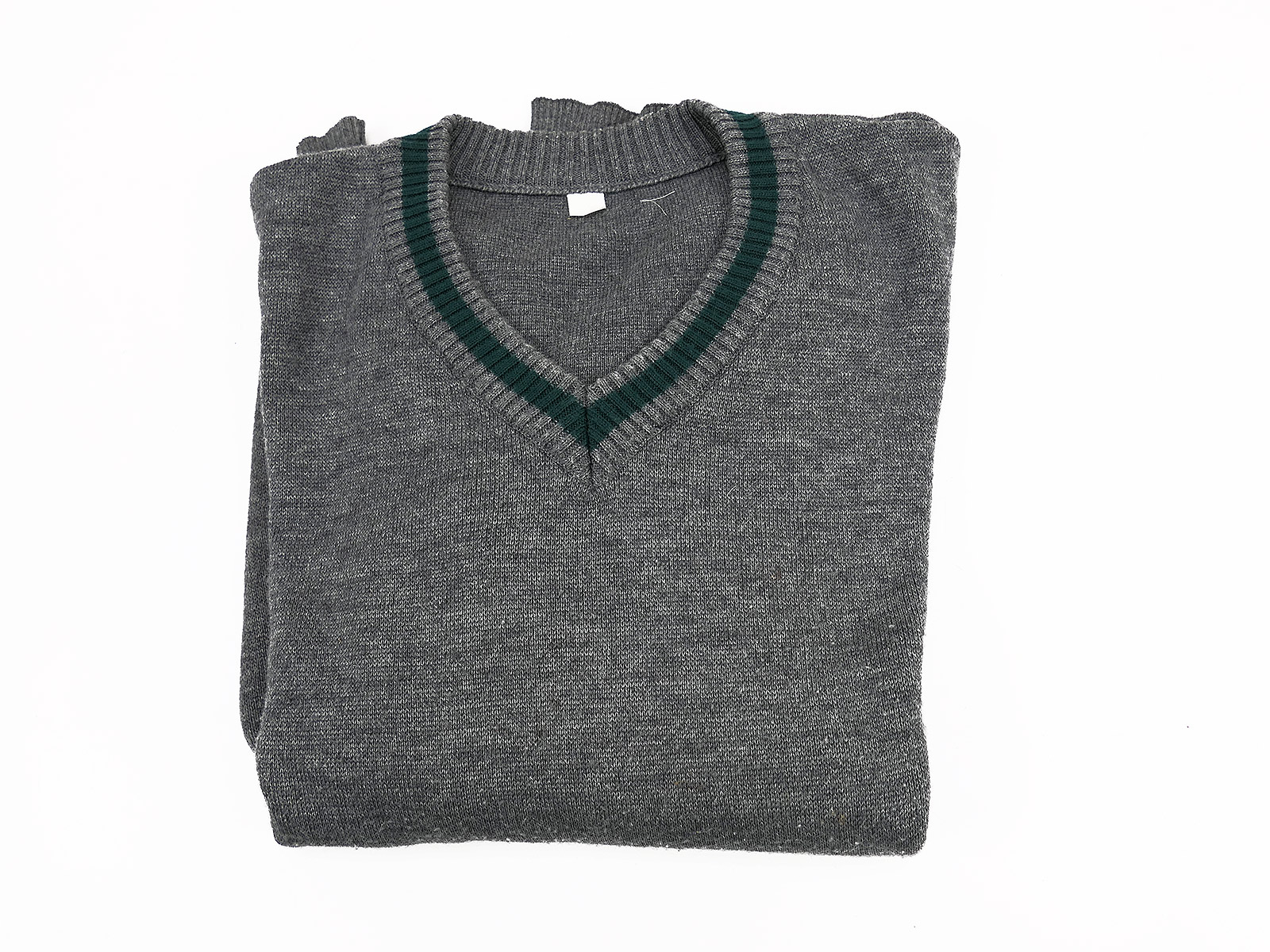Einzelstück - Wehrmacht Schlupfjacke 36 Pullover Wollpullover mit V-Ausschnitt Gr.2 BATTLE WORN
