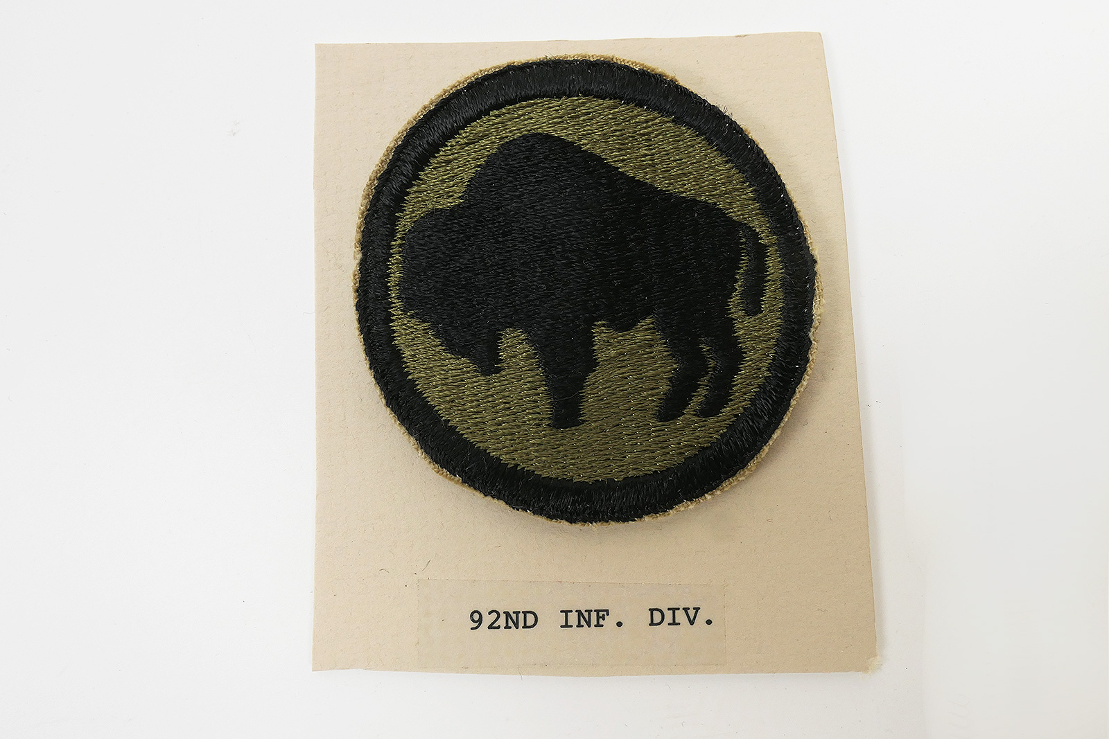 Original US ARMY WW2 Infanterie Divisionsabzeichen Patch  - 92th Infantry