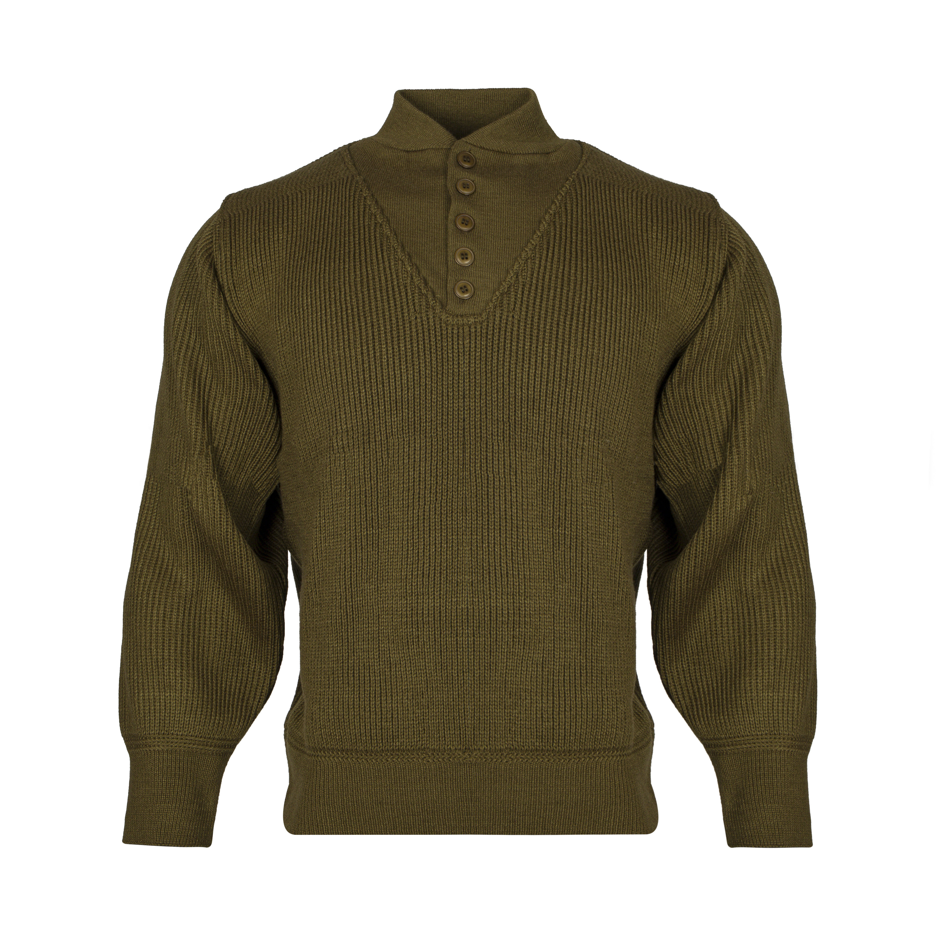 US Army GI High Neck Shirt Pullover Strickpullover Winter Wool Sweater 5 Buttons Winter Zusatzbekleidung