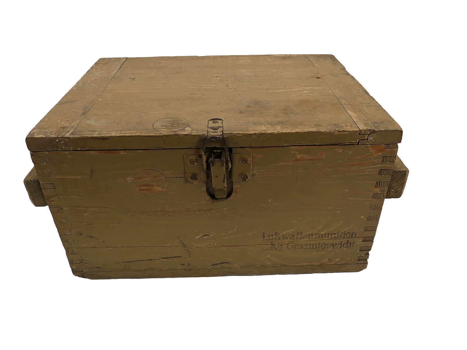 Luftwaffe Munitionskiste Holzkiste Luftwaffen Munition Kiste ab 1943 Original Farbe
