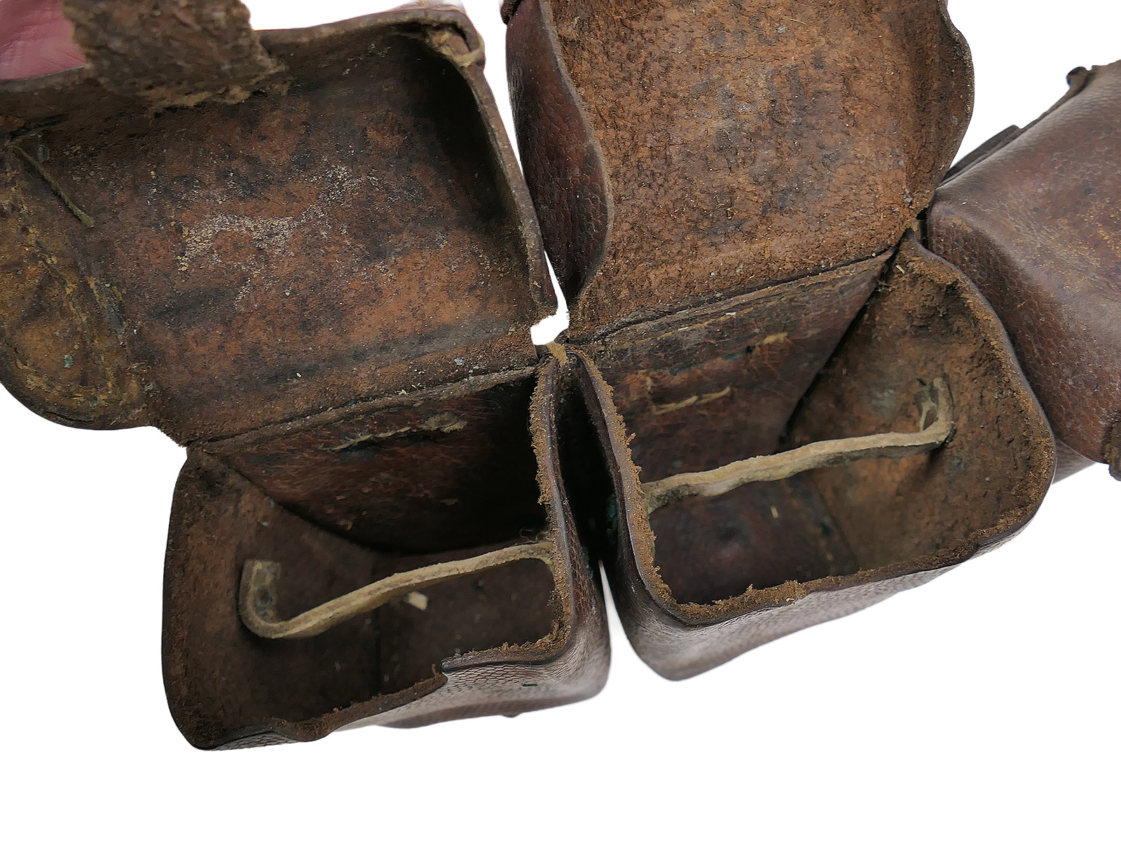 WW1 Original WK1 Patronentasche 1914 1 Verschlußriemen fehlt COLLECTION BATTLE WORN