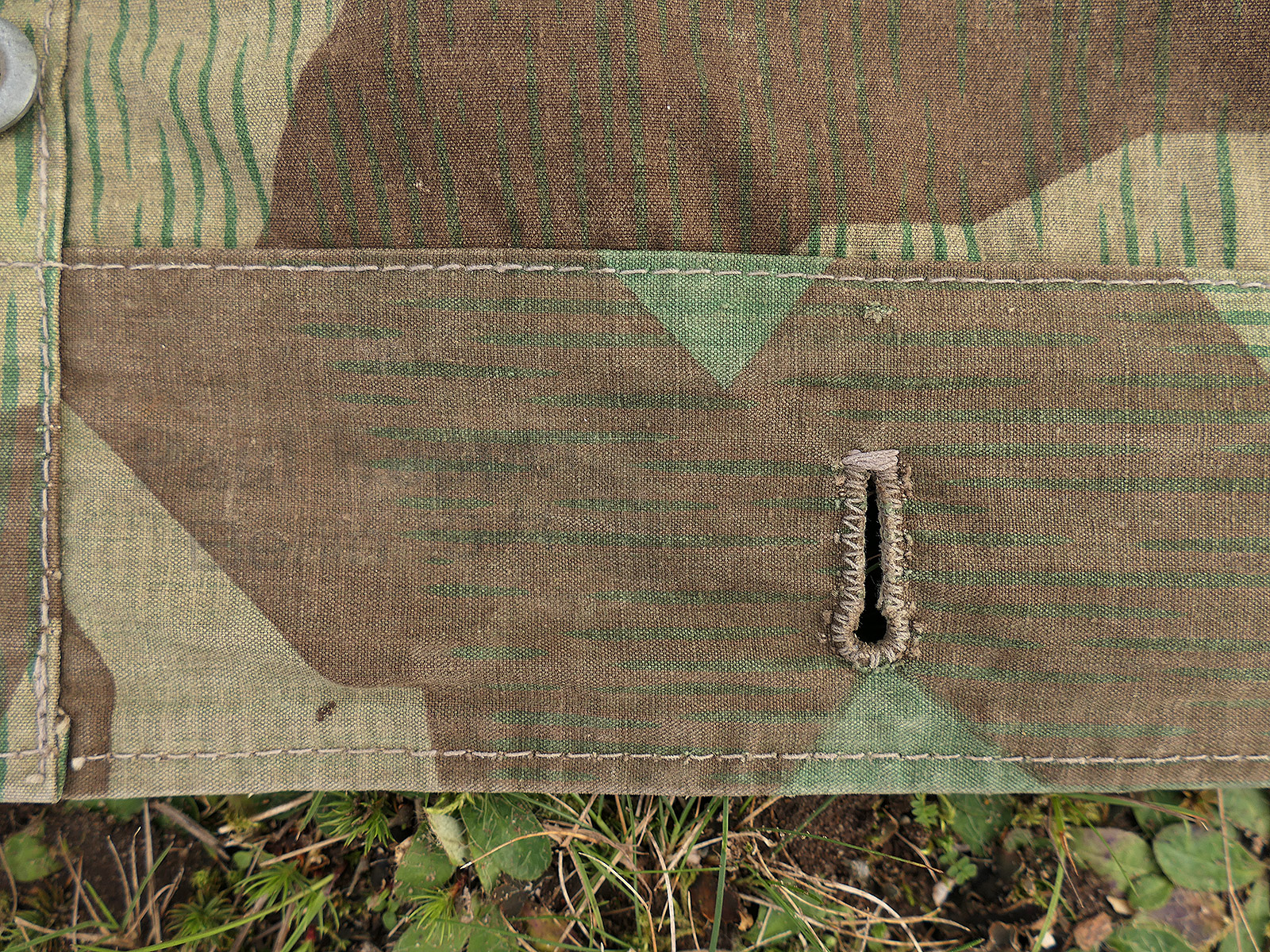 Wehrmacht Original Zeltplane M31 splittertarn Zeltbahn Tarnzeltbahn COLLECTION BATTLE WORN
