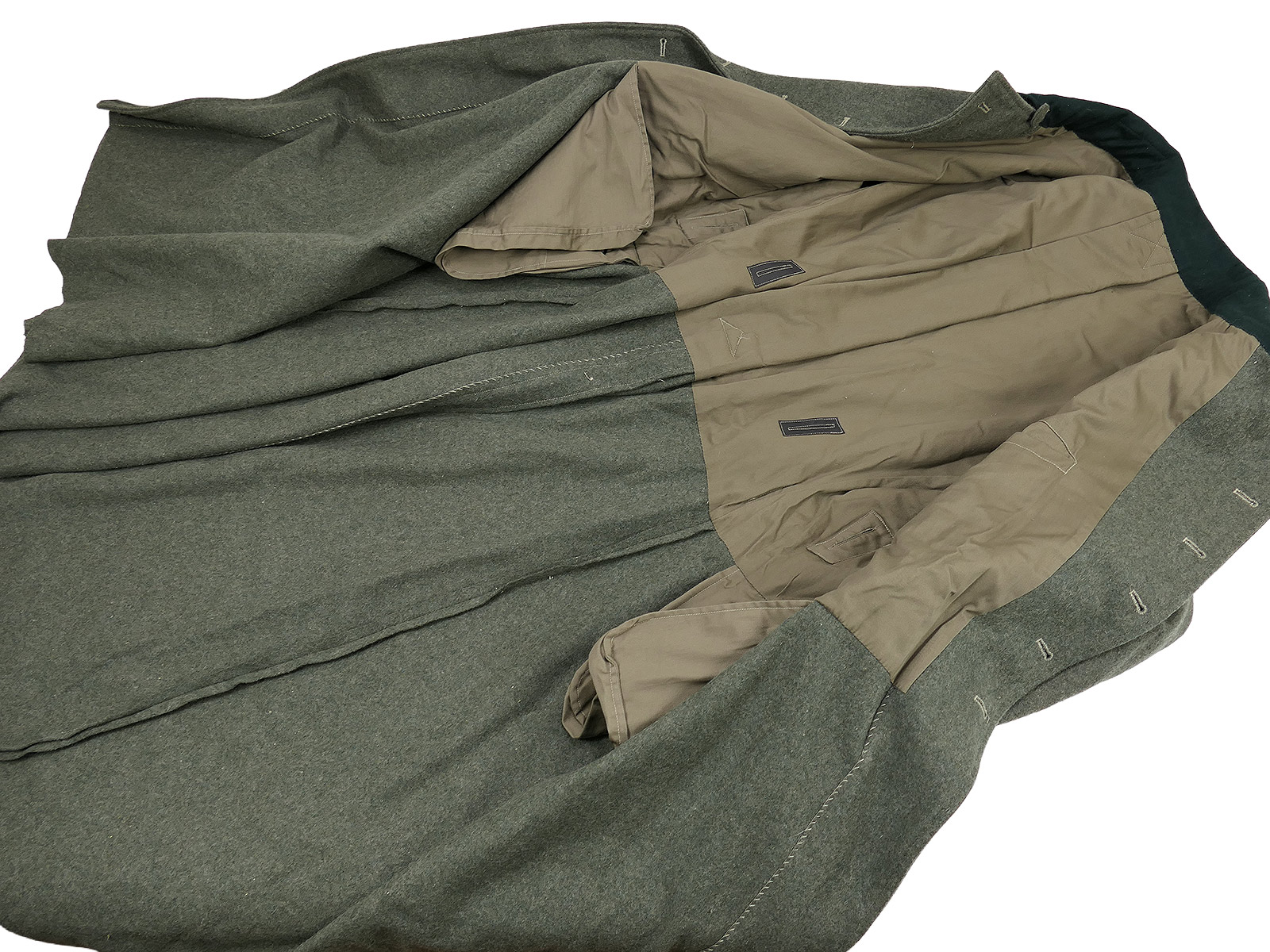 Wehrmacht Mantel M36 Wintermantel Größe 58 (XXL) mit frühen Schulterklappen 3. Kompanie  BATTLE WORN