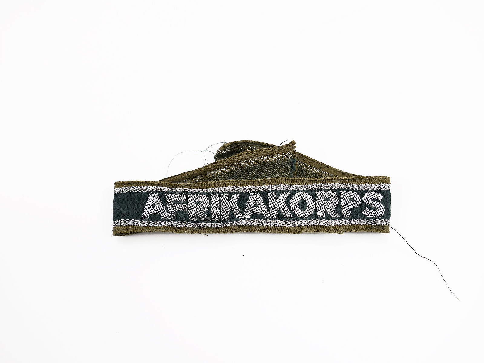 Abzeichen Ärmelband AFRIKAKORPS getragen von der Uniform abgetrennt