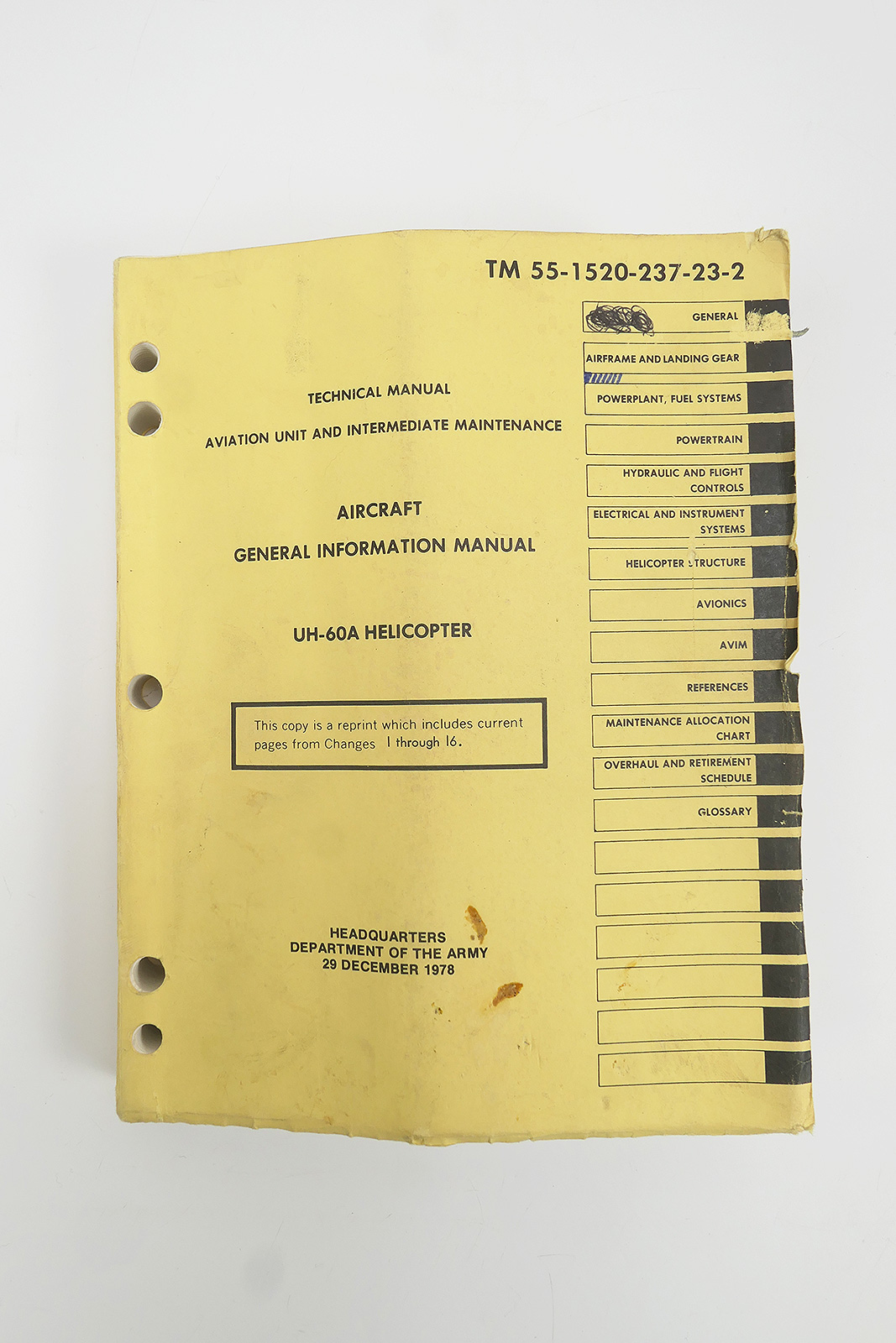 US Army Technical Manual Aircraft General Information Manual UH-60A Helicopter - December 1978