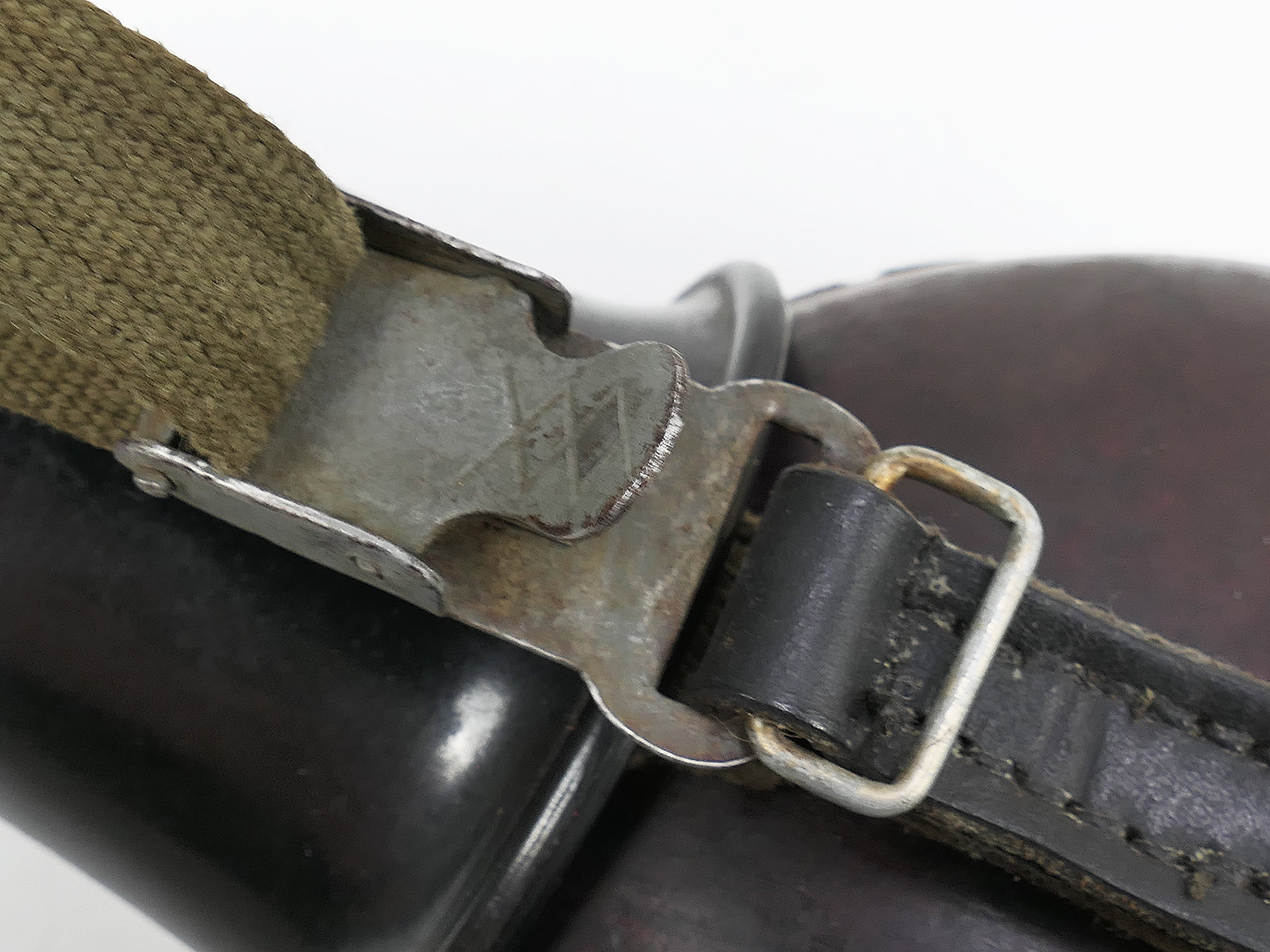 Wehrmacht DAK Afrikakorps Feldflasche Kokosnuss Tropen RITTER ALFURIT mit Becher COLLECTION BATTLE WORN