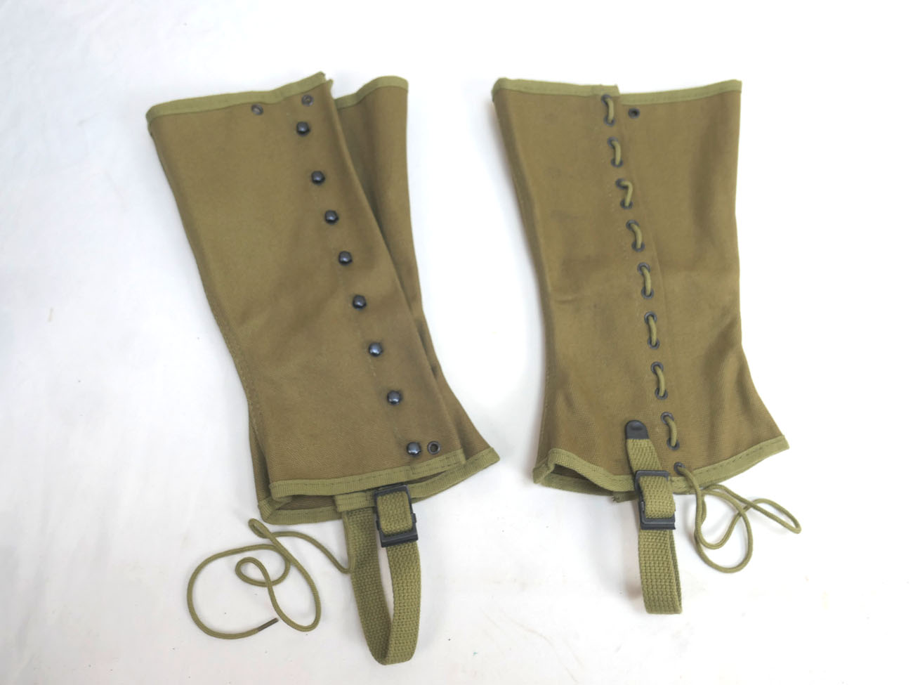 P1590724 WW2 US ARMY Gamaschen M1938 khaki Canvas M-1938
