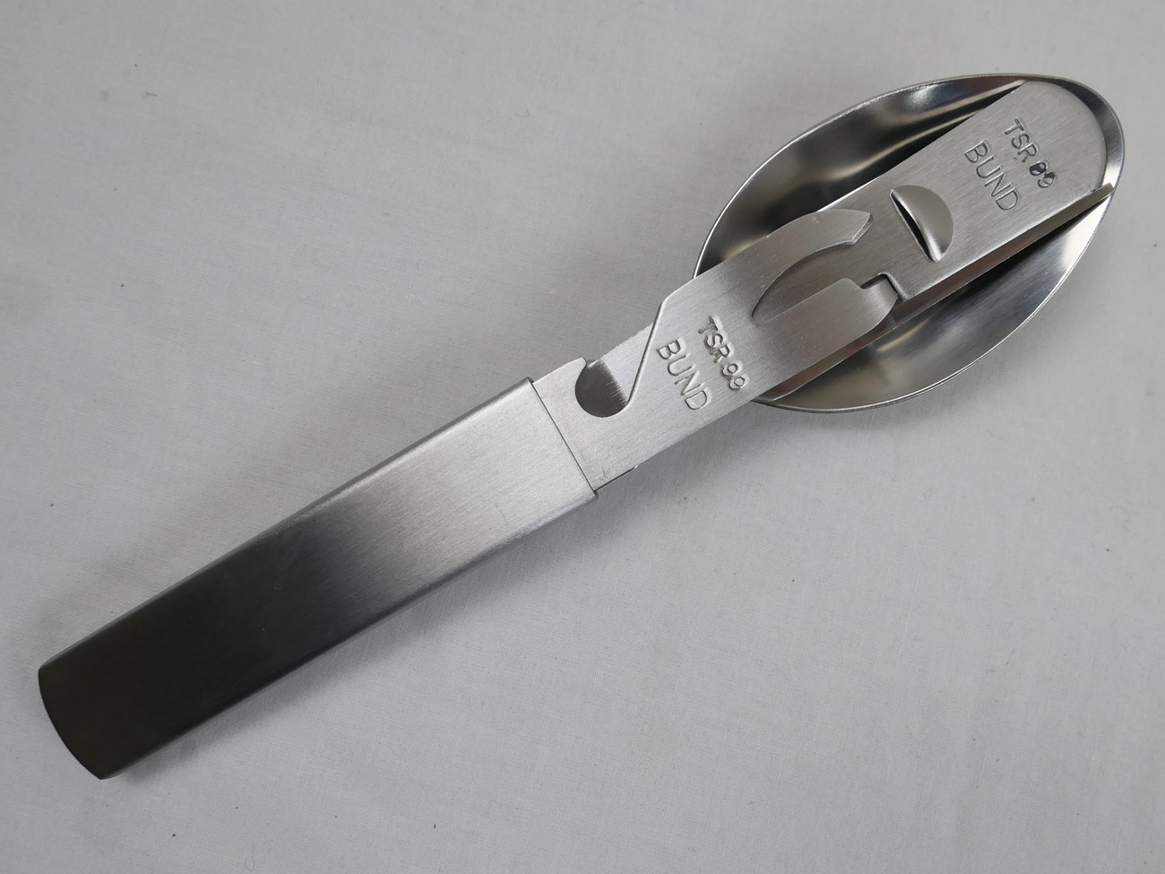 Bundeswehr Besteck Messer Gabel Löffel Dosenöffner Klappessbesteck / ähnlich Wehrmacht