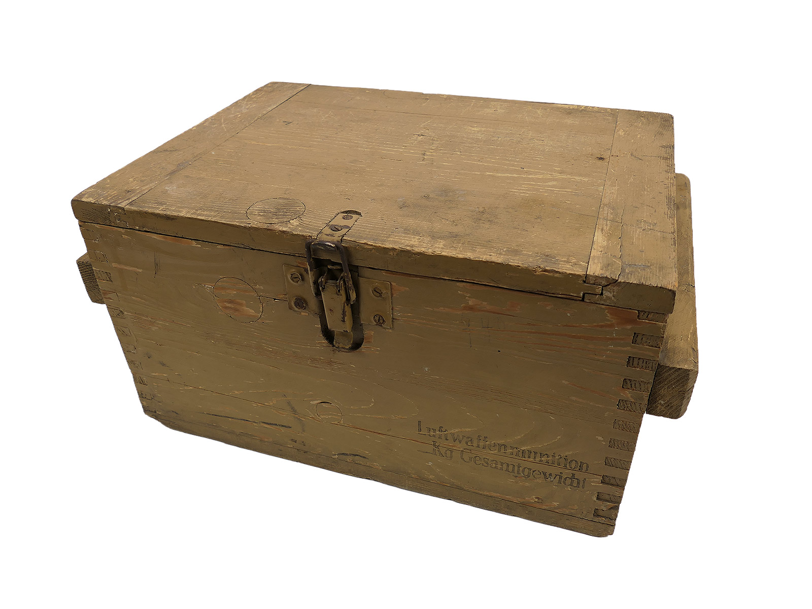 Luftwaffe Munitionskiste Holzkiste Luftwaffen Munition Kiste ab 1943 Original Farbe