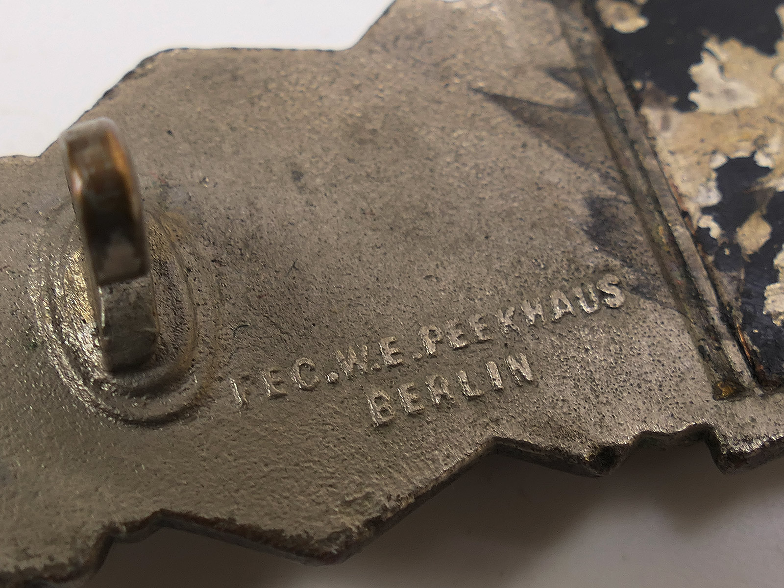 Wehrmacht Original Nahkampfspange Stufe Silber FLL Peekhaus Berlin