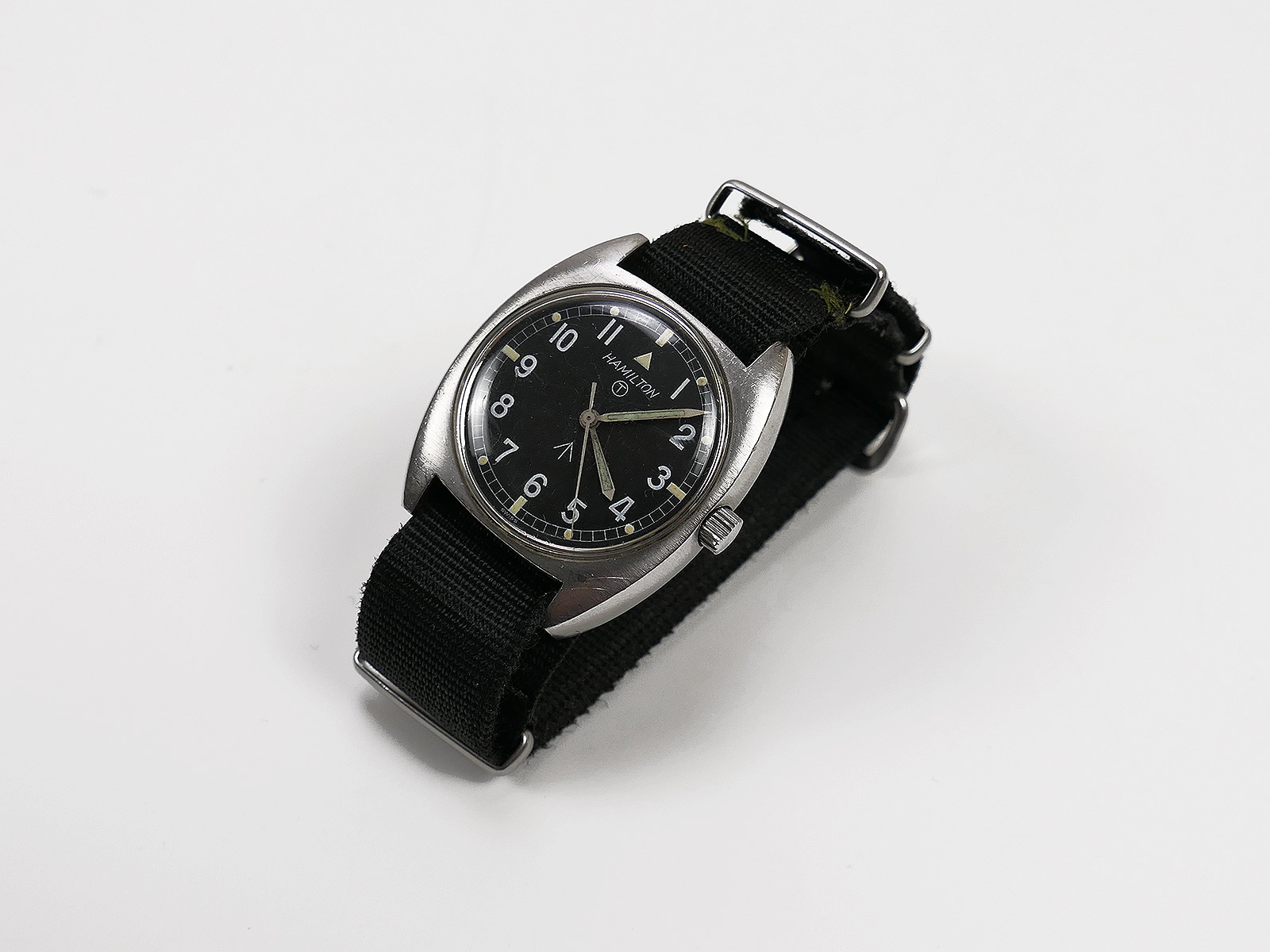 #2# Vintage Wrist Watch British Army Issue 8672/73 Hamilton W10 Militär Uhr 1973 Armbanduhr Uhr military watch