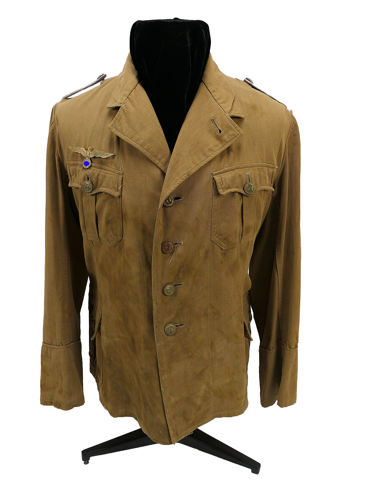 Original Tropenfeldbluse Kriegsmarine Uniformjacke Dunker & Stachowski Hamburg COLLECTION