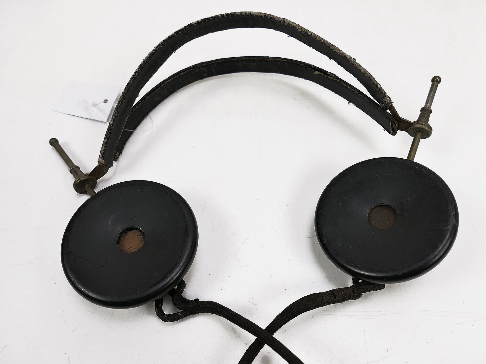 WW2 Wehrmacht Kopfhörer Funkgerät Doppelfernhörer COLLECTION BATTLE WORN