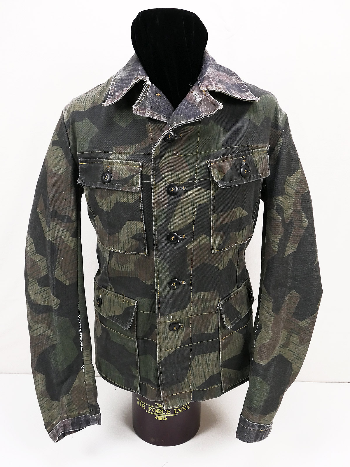 Wehrmacht Uniform M43 Tarnjacke Feldbluse Viertaschenrock CARBON OVERPRINT MIX aus Museumsauflösung