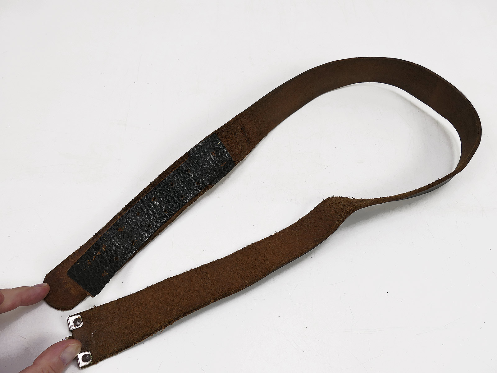 Vintage Leder Koppel / Koppelriemen Lederkoppel 110cm COLLECTION BATTLE WORN