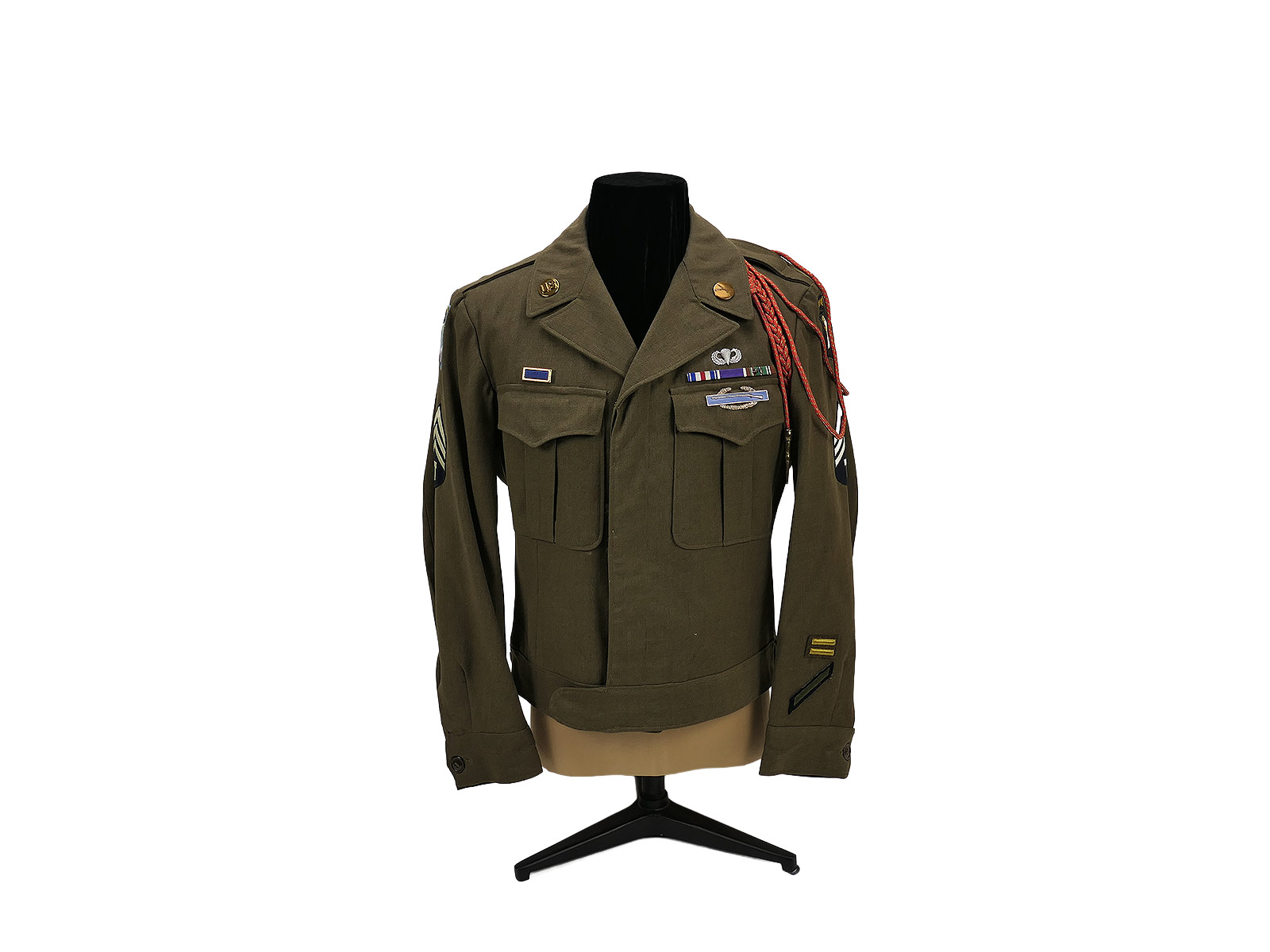 Original US ARMY WW2 Jacket Field Wool OD Ike Jacket 1944 Uniformjacke size 40R COLLECTION 101st AIRBORNE