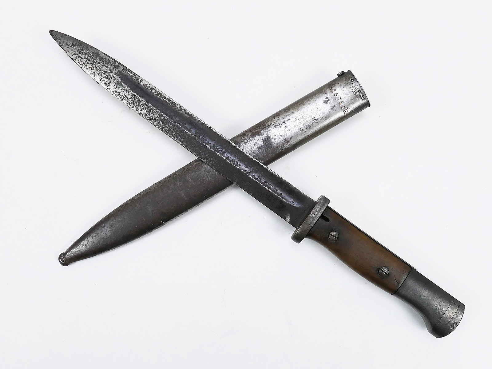P1257487 #43 Kriegsmarine Wehrmacht Bajonett M84/98 K98 / Seitengewehr S/177 mit Abnahme Ostsee