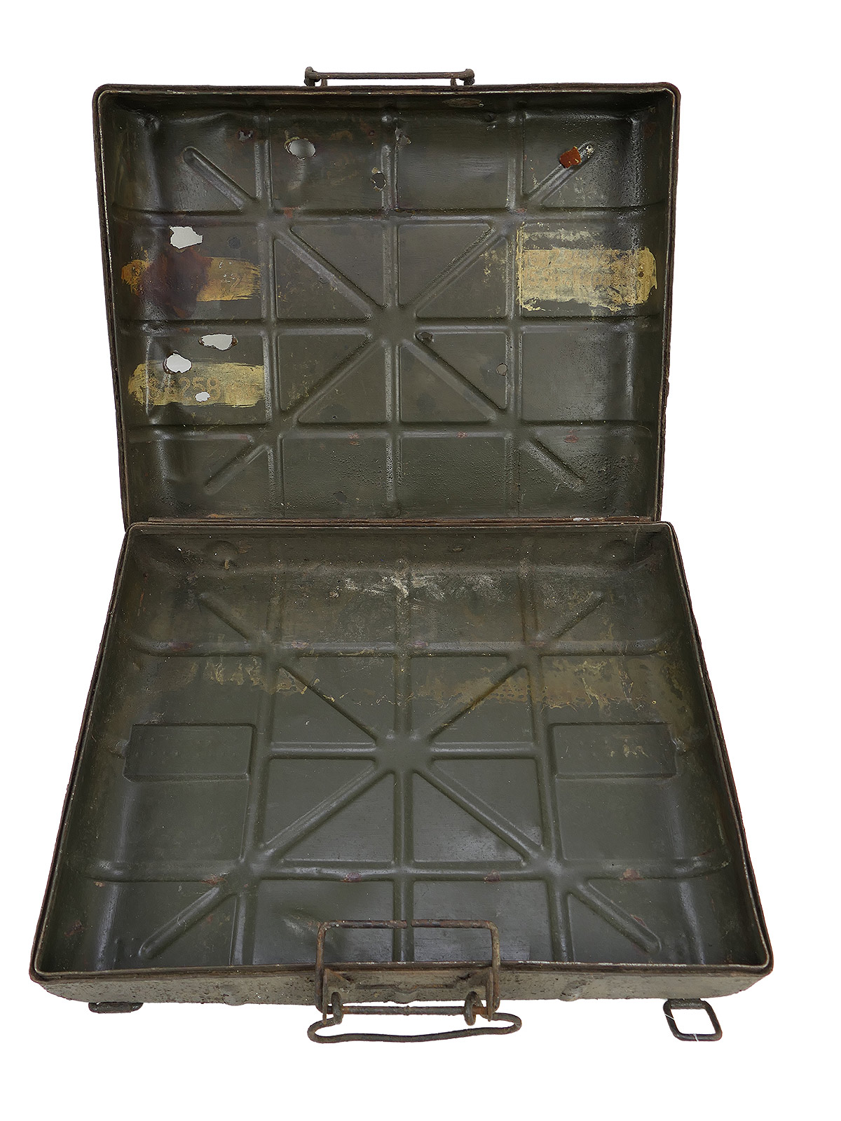 Schlachtfeldfund Transportkoffer Stielhandgranaten M24 Handgranatenkoffer Kiste BATTLE WORN