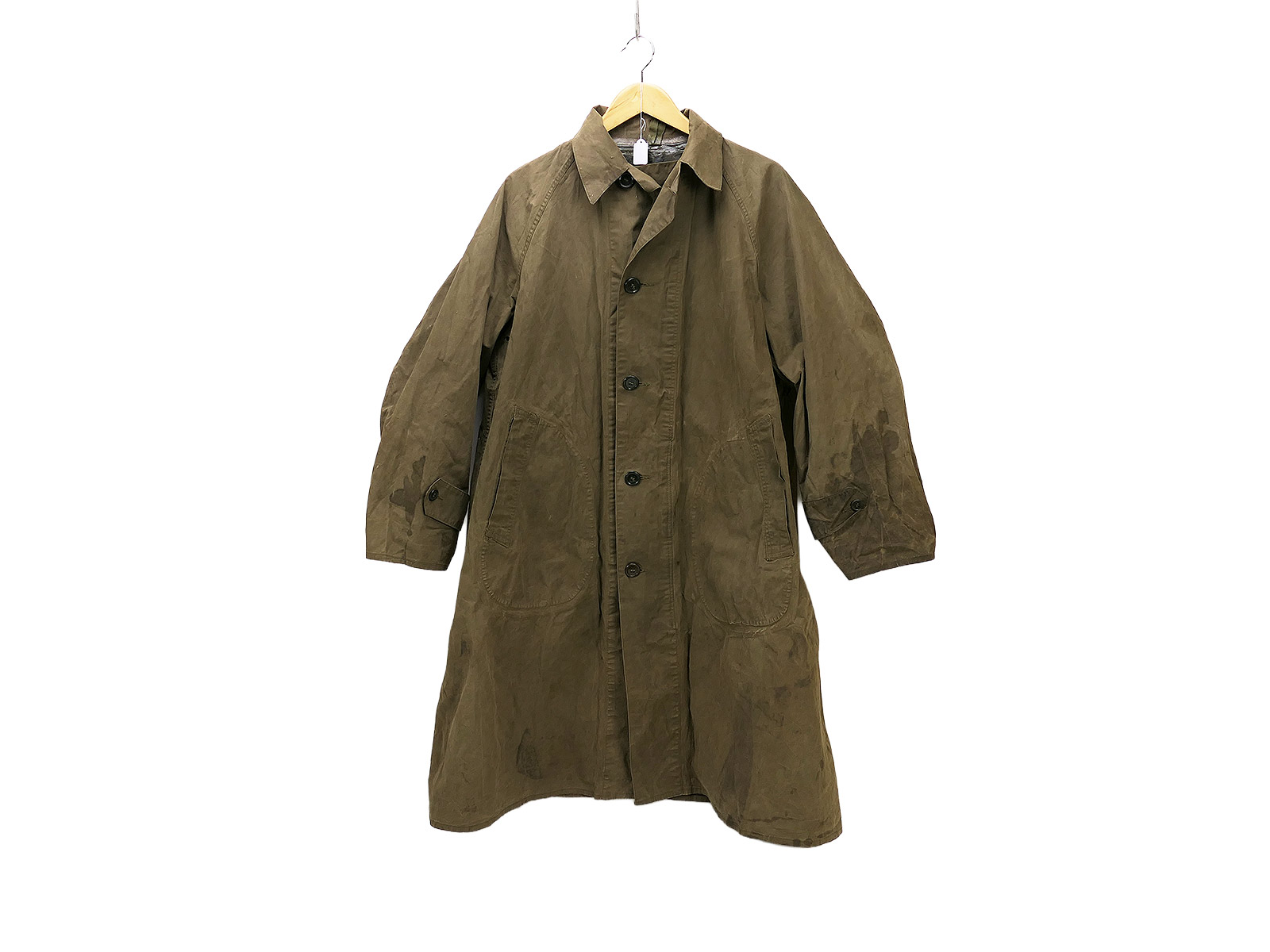 Original US ARMY WW2 Rain Coat 1944 Rubberized Regenmantel Regenjacke BATTLE WORN