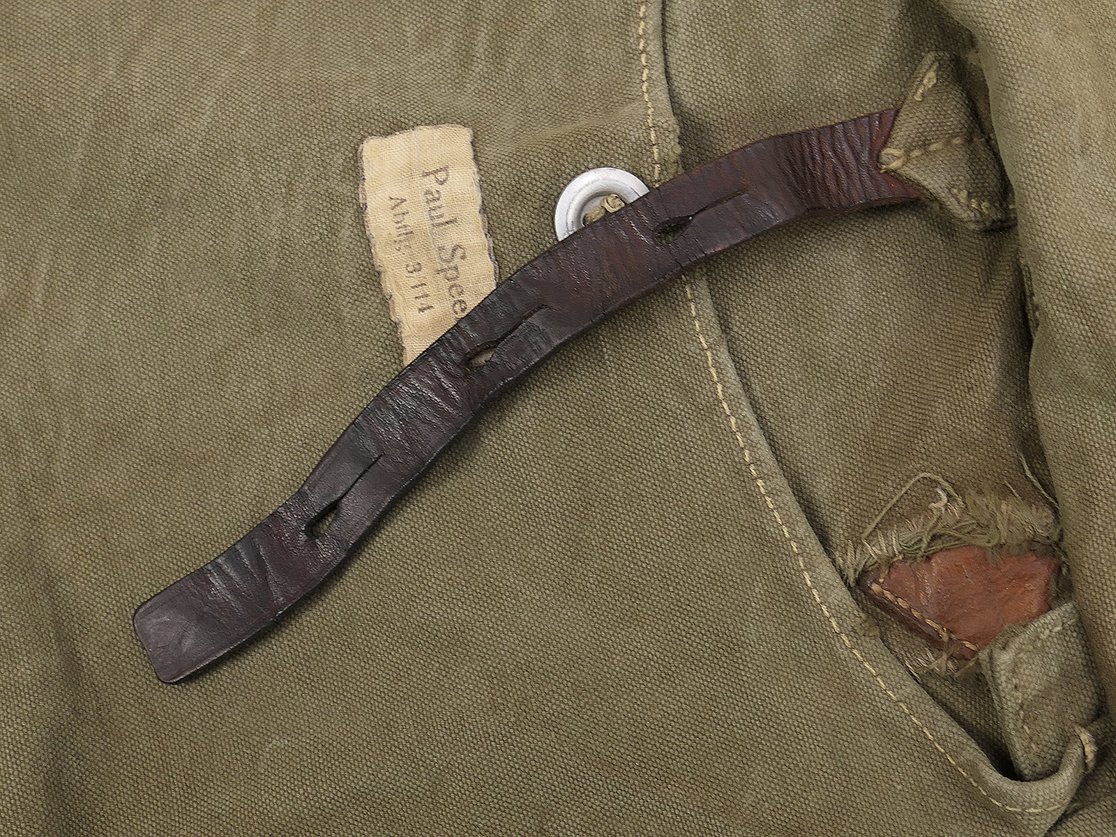 WW2 Original  Brotbeutel RAD 1936 ? Reichsarbeitsdienst mit Namensetikett COLLECTION