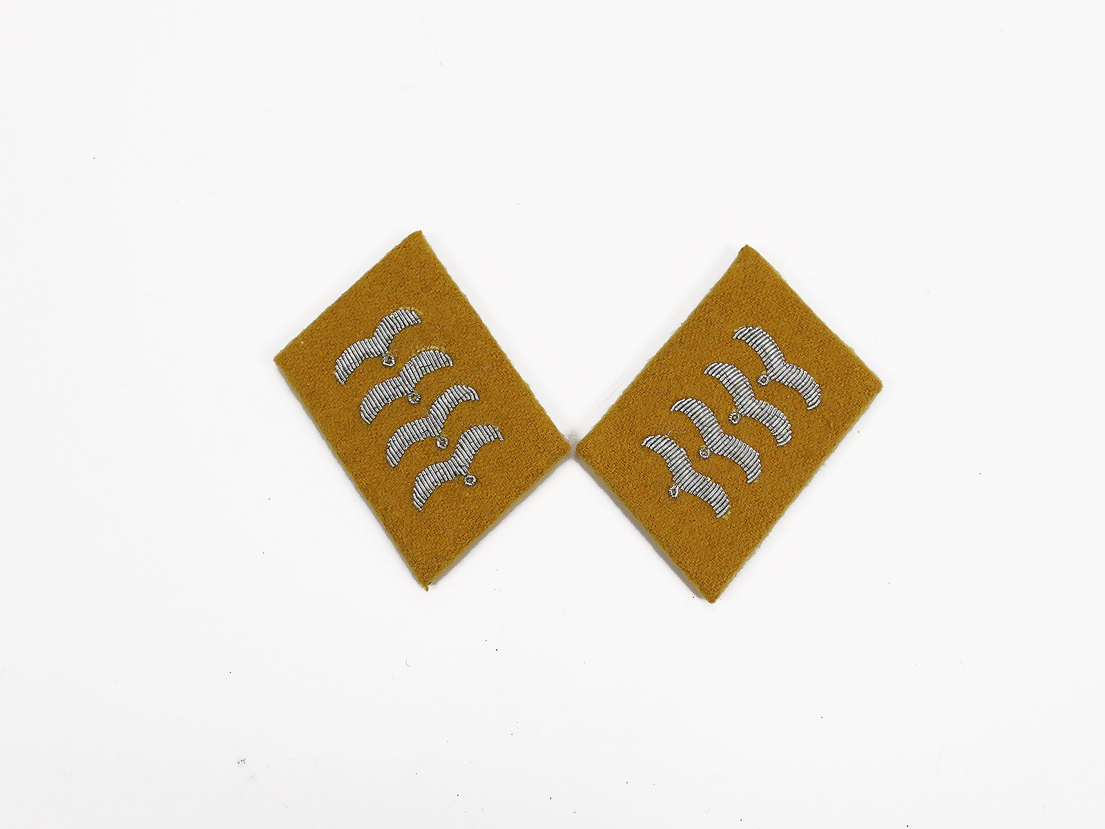 Luftwaffe Kragenspiegel gestickte Schwingen LW Fliegerbluse HG / Oberfeldwebel Fallschirmjäger