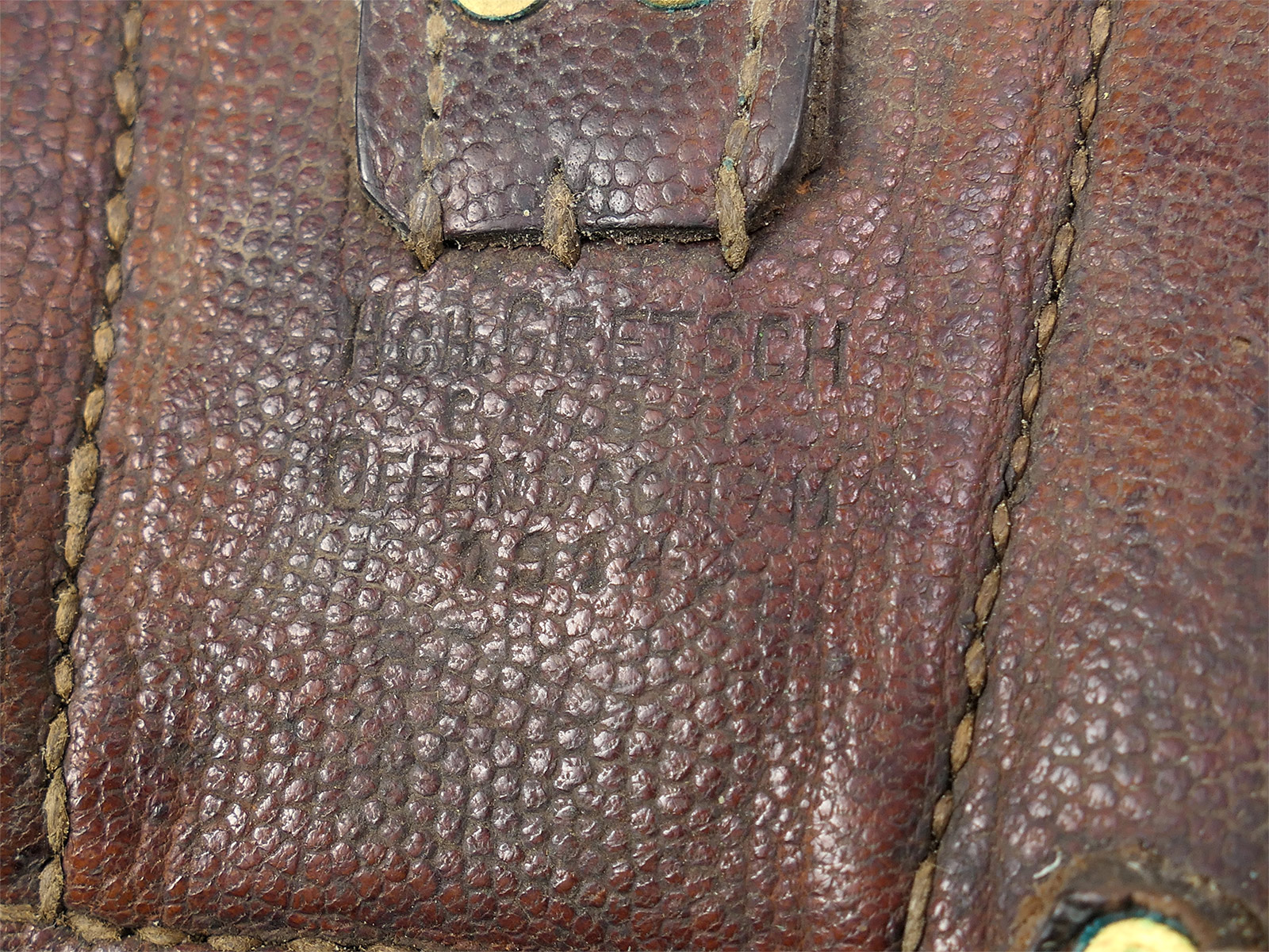 WW1 Original WK1 Patronentasche 1914 1 Verschlußriemen fehlt COLLECTION BATTLE WORN