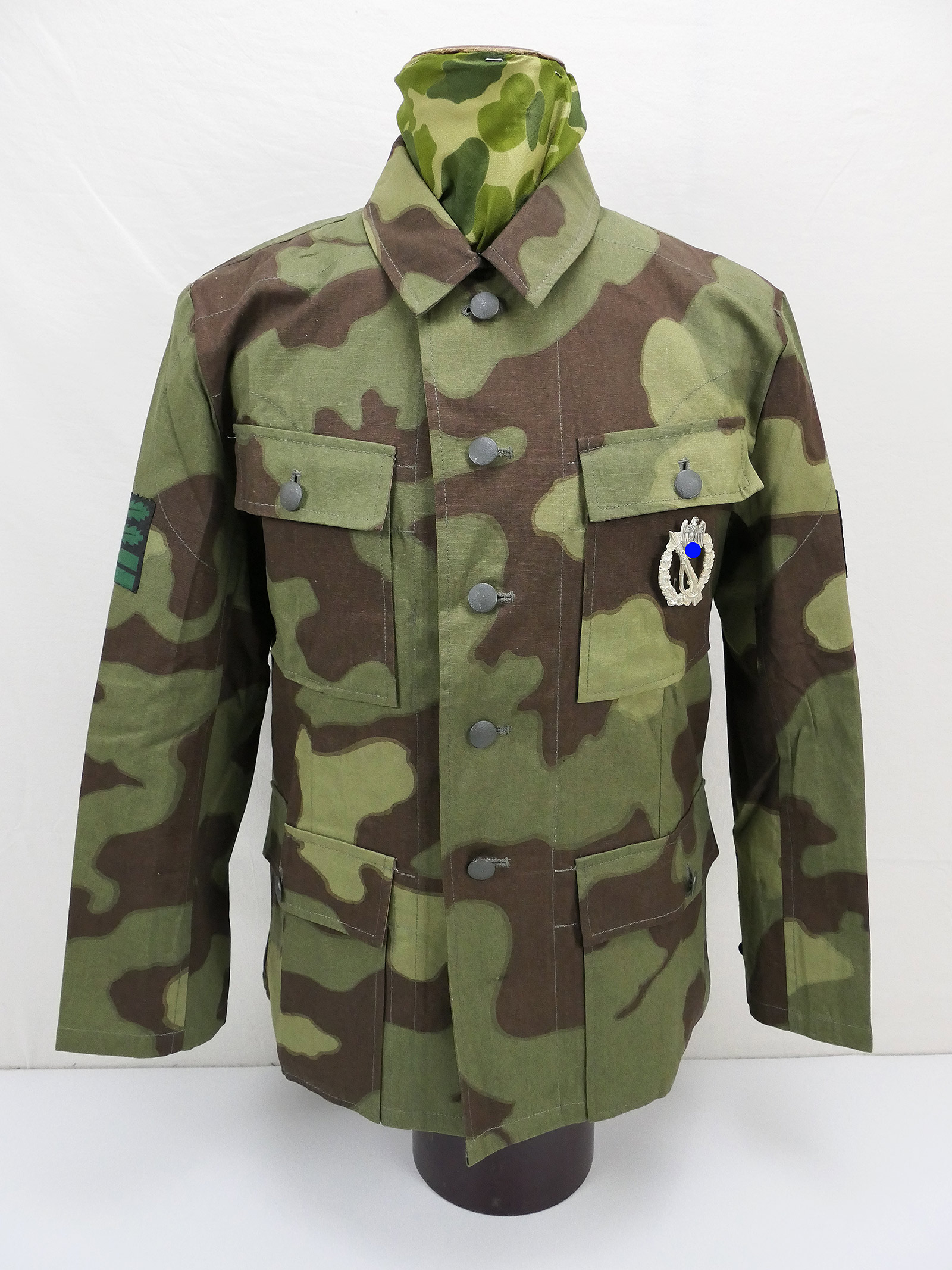WSS Tele Mimetico Tarnjacke Viertaschenrock Normandie Italian camouflage