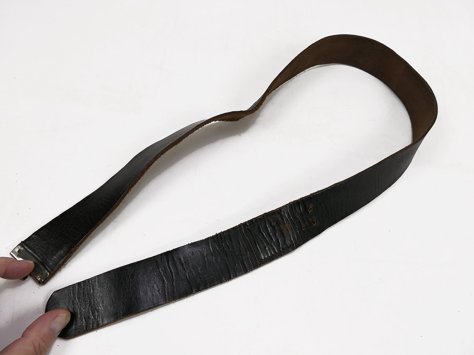 Vintage Leder Koppel / Koppelriemen Lederkoppel 110cm COLLECTION BATTLE WORN