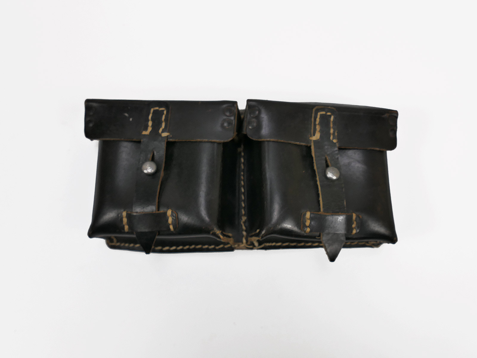 Wehrmacht Original Patronentasche / Magazintasche Leder schwarz für K43 G43 bla 1944