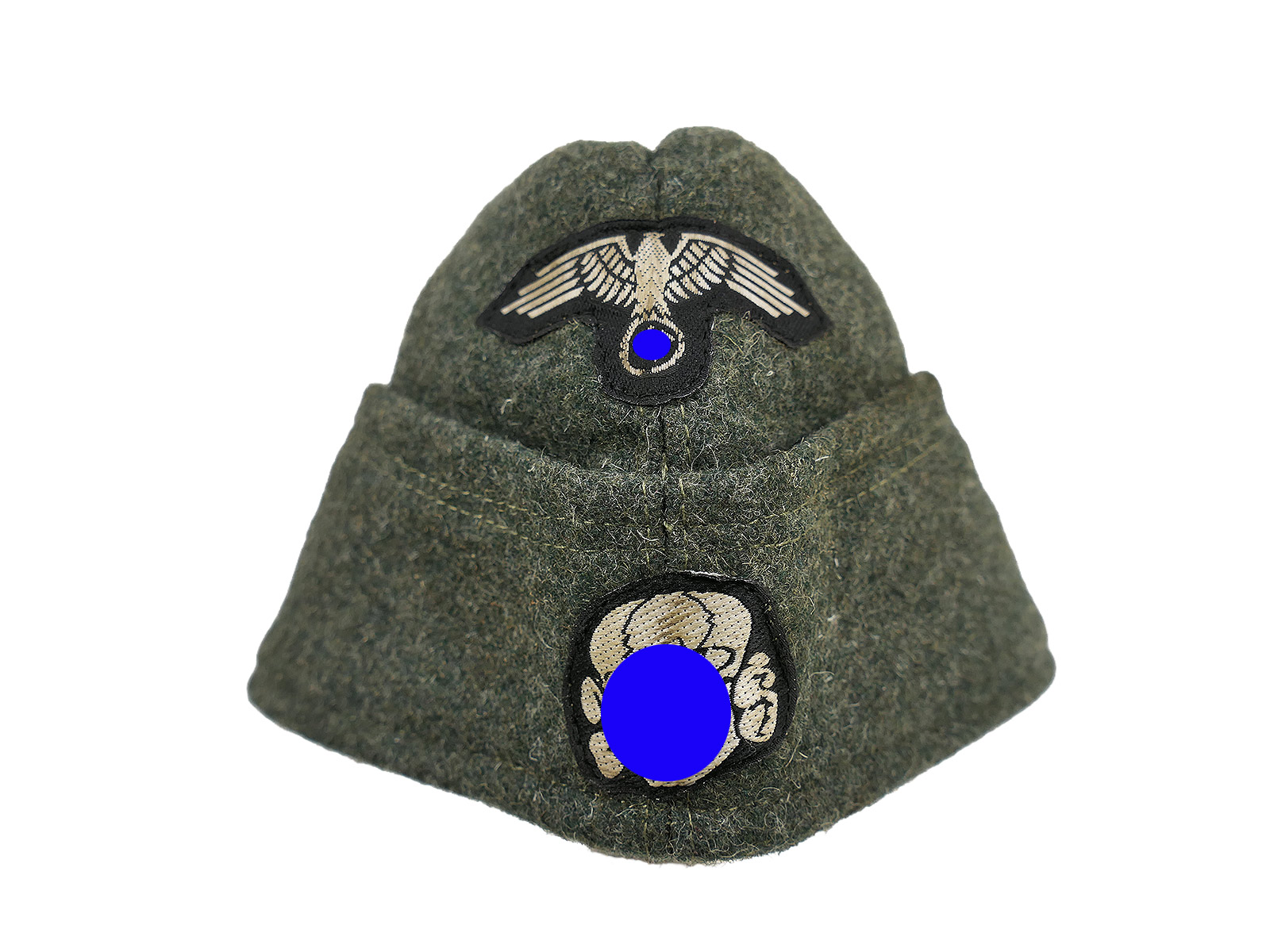 Waffen SS Schiffchen für Mannschaften mit Mützenadler und Totenkopf Gr.58