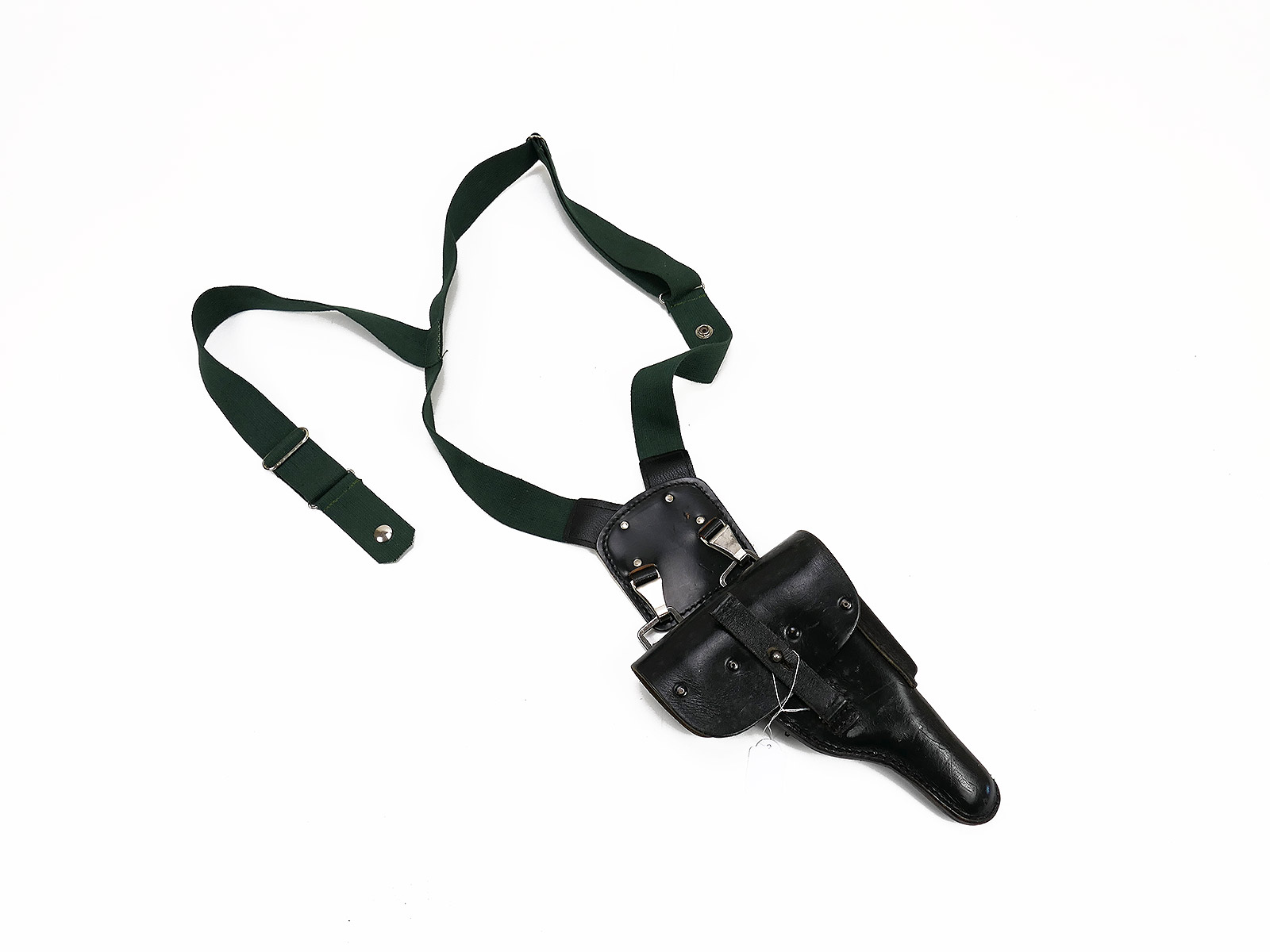 P38 / P1 Top Pistolentasche Original BW soft shell Leder Holster schwarz mit Tragesystem