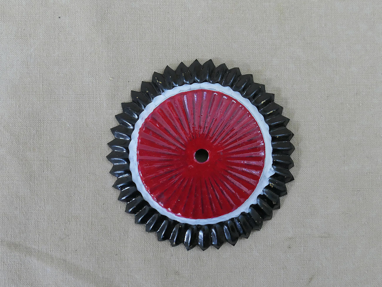 Messing Kokarde rot REICH Zierrat Helm Pickelhaube Ersatzteil Preussen SPIKED HELMET