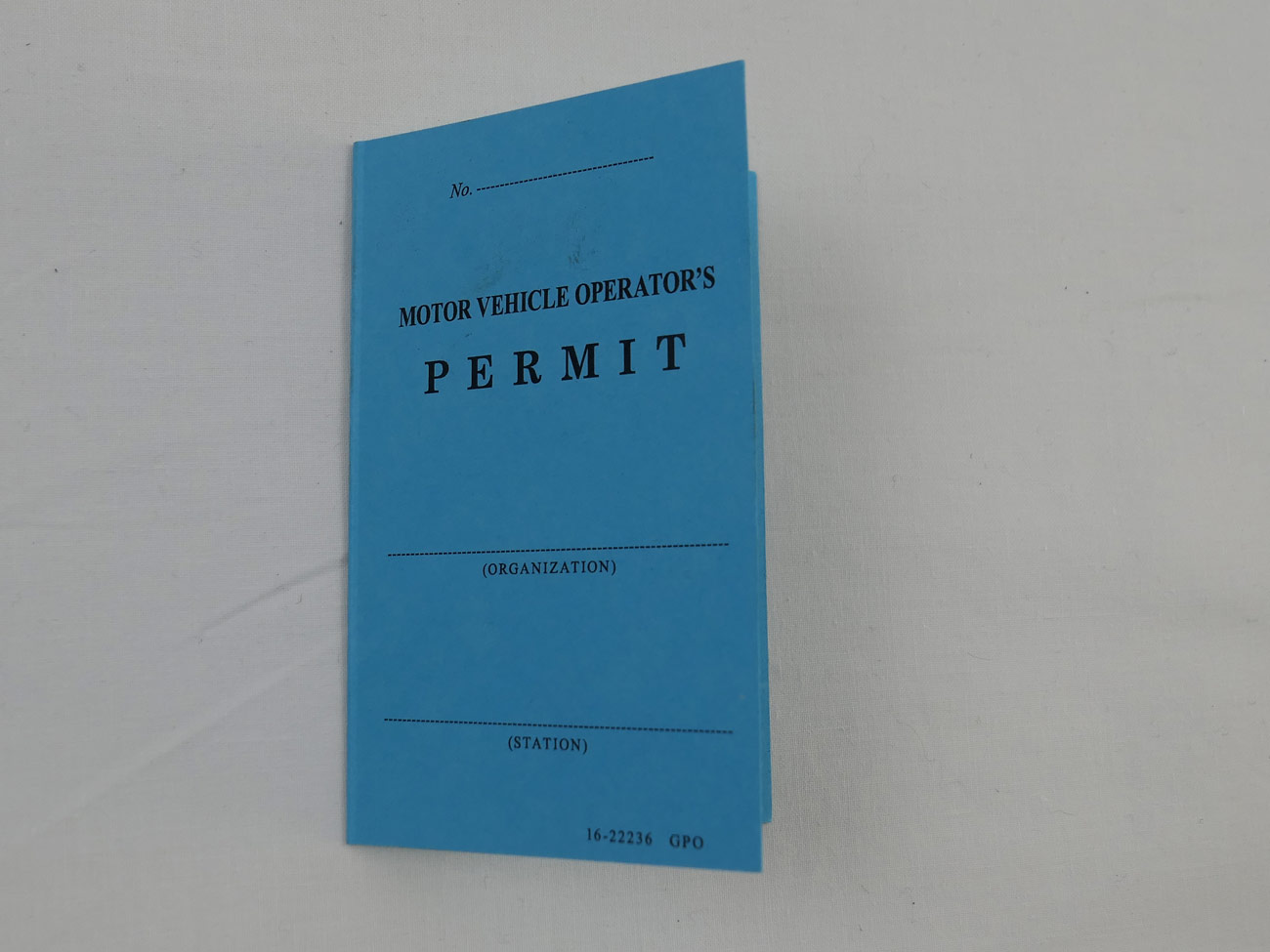 US ARMY WW2 Führerschein Motor vehicle operator's permit