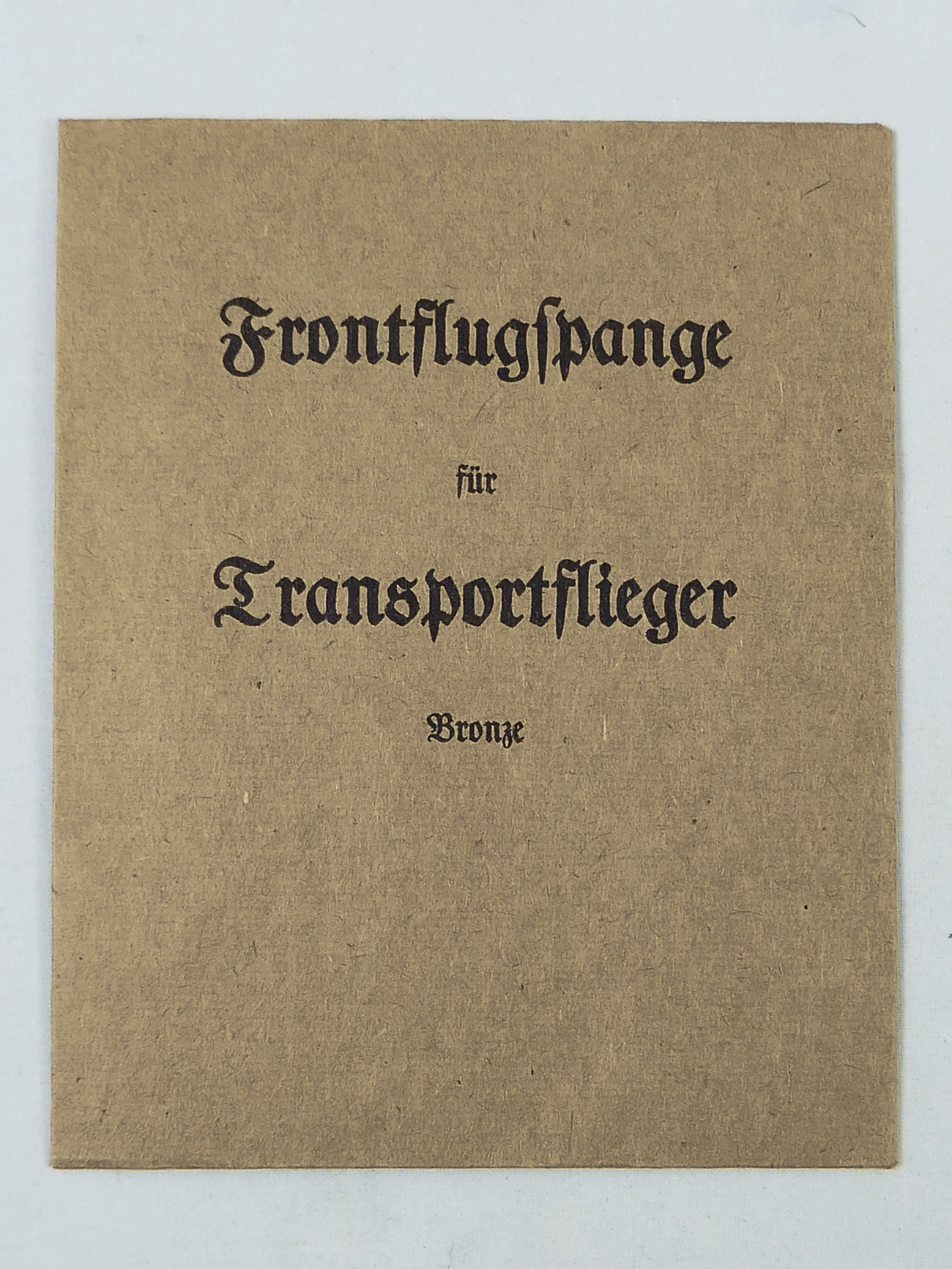 Verleihungstüte "Frontflugspange für Transportflieger in Bronze"