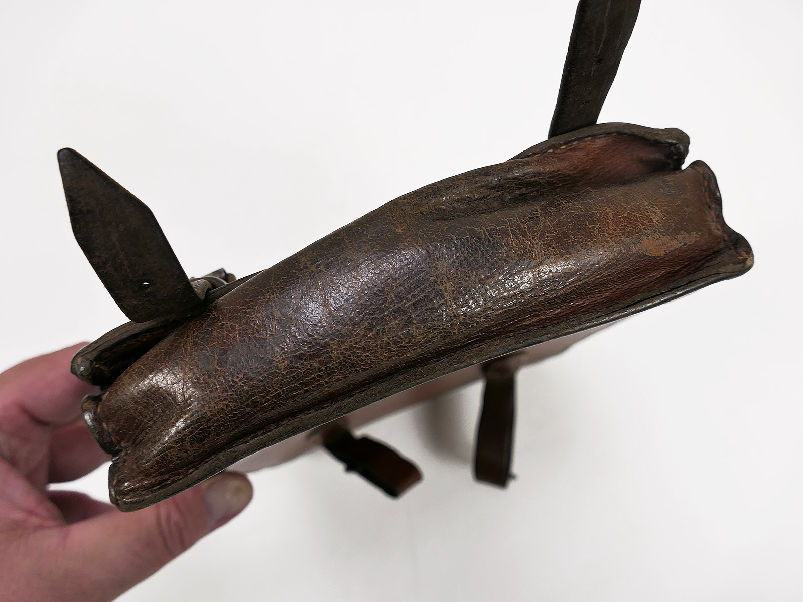 Wehrmacht / Luftwaffe Kartentasche Leder braun RBNr. Meldetasche COLLECTION