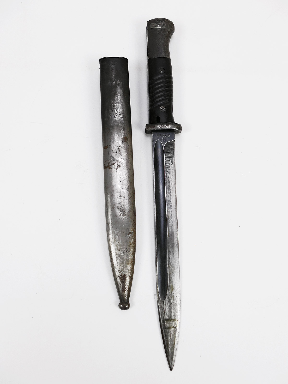 P1705487 Wehrmacht Bajonett M84/98 K98 / Seitengewehr 42 fnj mit Scheide