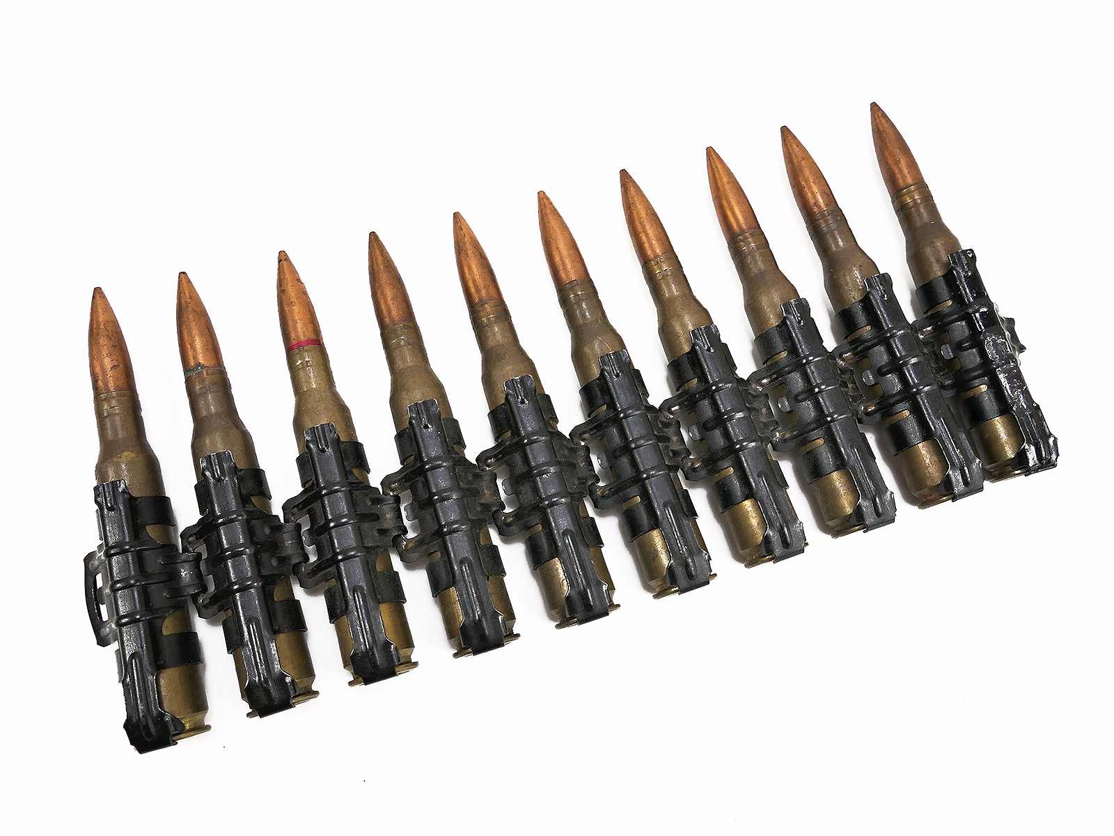 Russland Deko Munitionsgurt Kaliber 12.7mm Patronen 10x Schuss auf Gurt Russisch