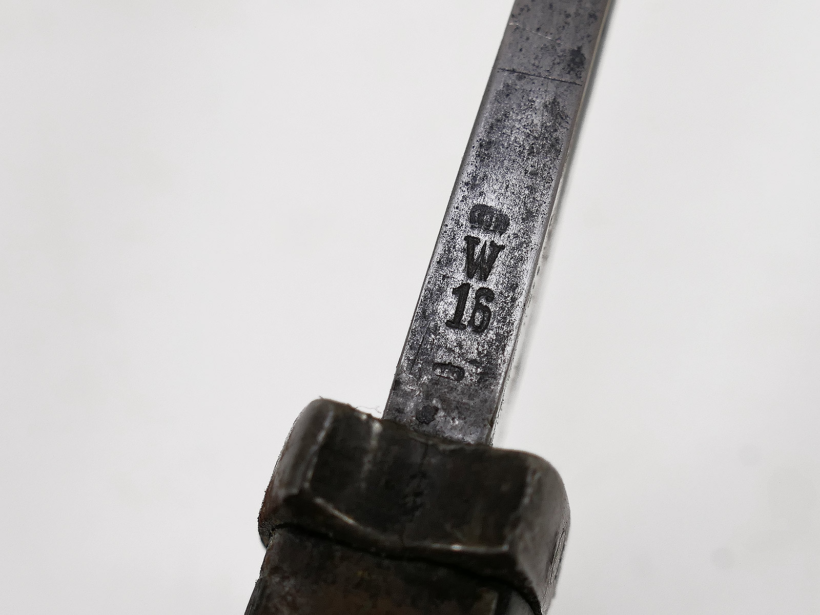 WK1 Bajonett M98/05 Seitengewehr Waffenfabrik Mauser A.G. Oberndorf 1916 mit Abnahme + Koppelschuh